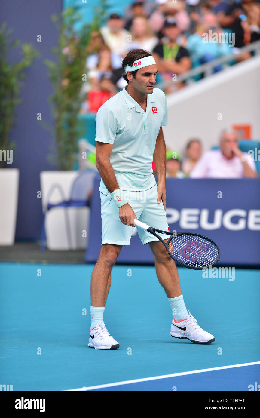 Miami 2019 Open day 6 présenté par Itau au Hard Rock Stadium avec : Roger Federer Où : Miami Gardens, Florida, United States Quand : 23 Mar 2019 Crédit : Johnny Louis/WENN.com Banque D'Images