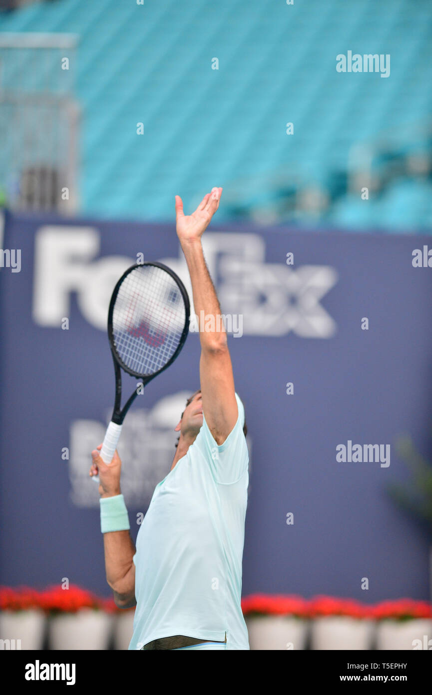 Miami 2019 Open day 6 présenté par Itau au Hard Rock Stadium avec : Roger Federer Où : Miami Gardens, Florida, United States Quand : 23 Mar 2019 Crédit : Johnny Louis/WENN.com Banque D'Images
