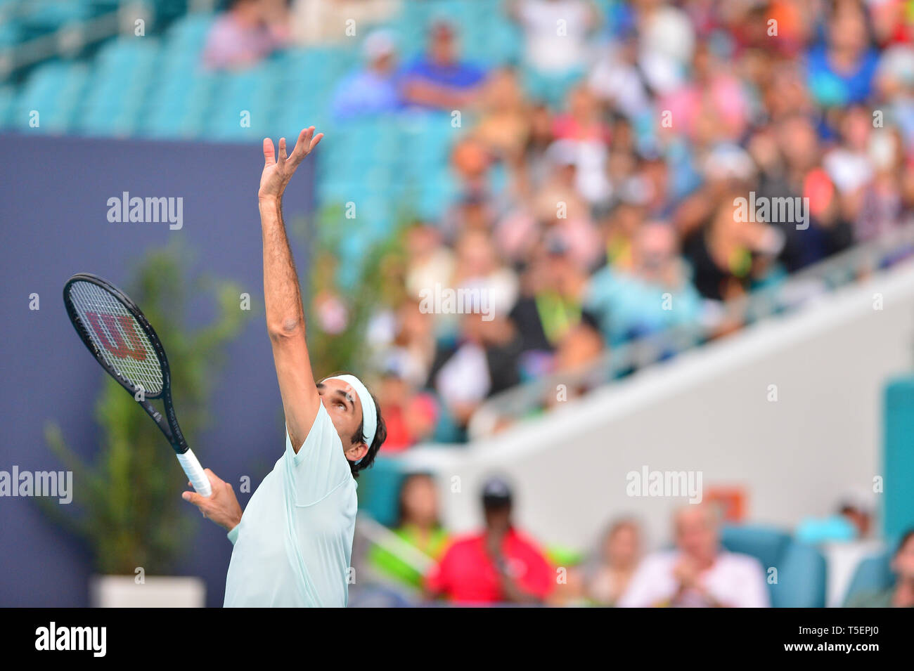Miami 2019 Open day 6 présenté par Itau au Hard Rock Stadium avec : Roger Federer Où : Miami Gardens, Florida, United States Quand : 23 Mar 2019 Crédit : Johnny Louis/WENN.com Banque D'Images