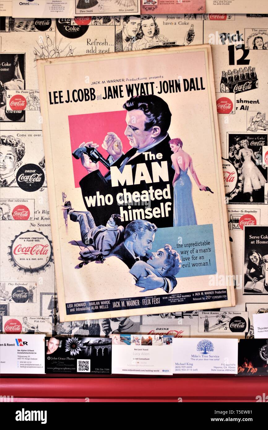 Pour l'affiche du film l'homme qui a triché Histoire avec Lee J. Cobb, Jane Wyatt qui a été tourné en Californie en 1950 Banque D'Images