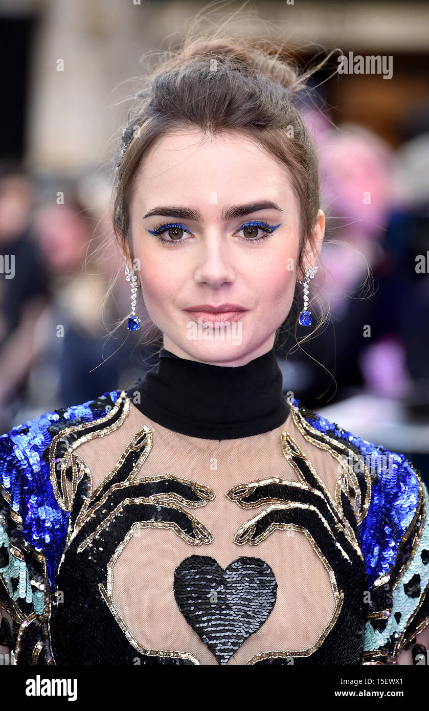 Lily Collins participant à la très méchants, scandaleusement mal et Vile Première européenne tenue à l'Curzon Mayfair, Londres. Banque D'Images