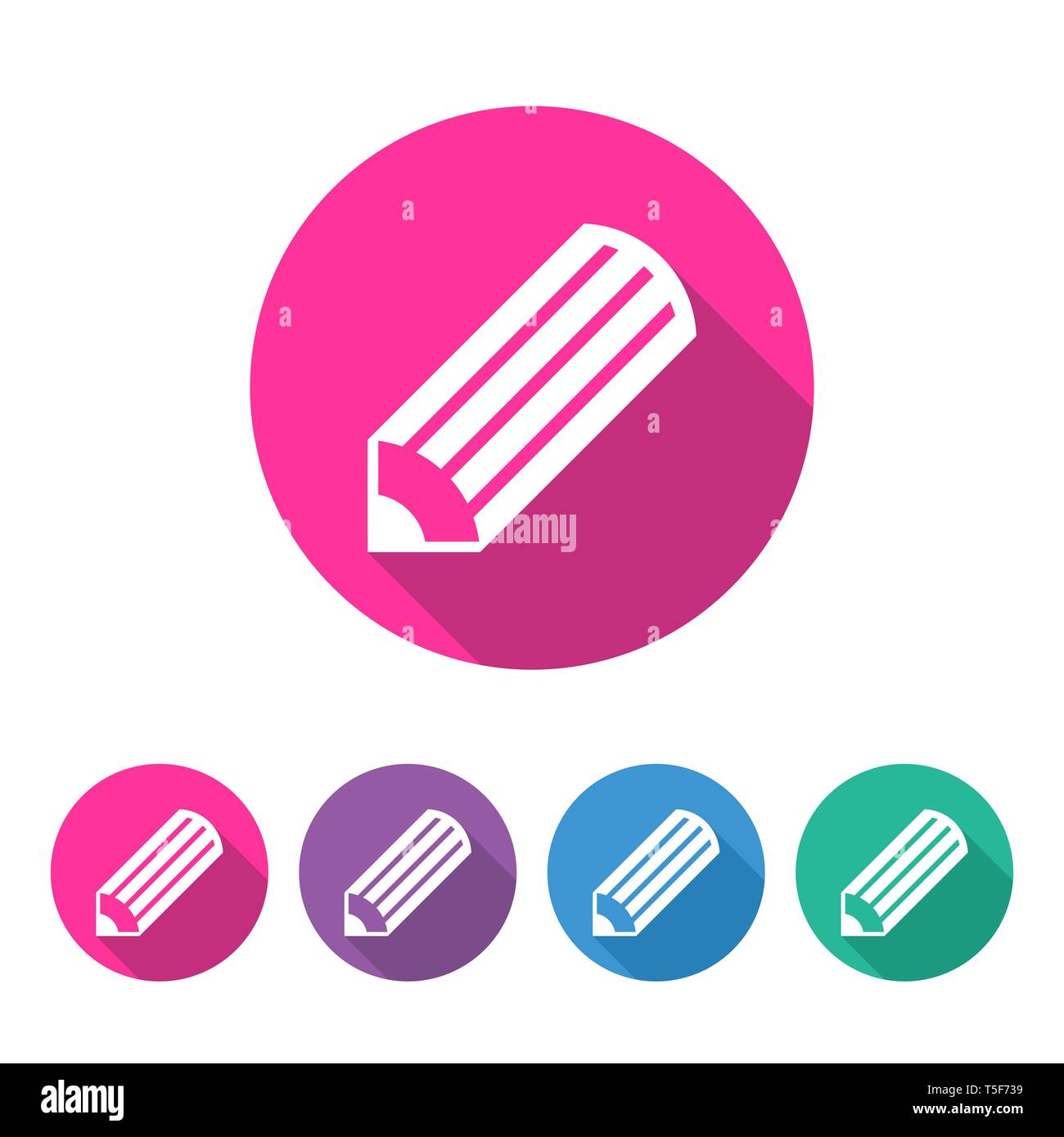 L'icône de crayon dans le cercle. Vector illustration. Illustration de Vecteur