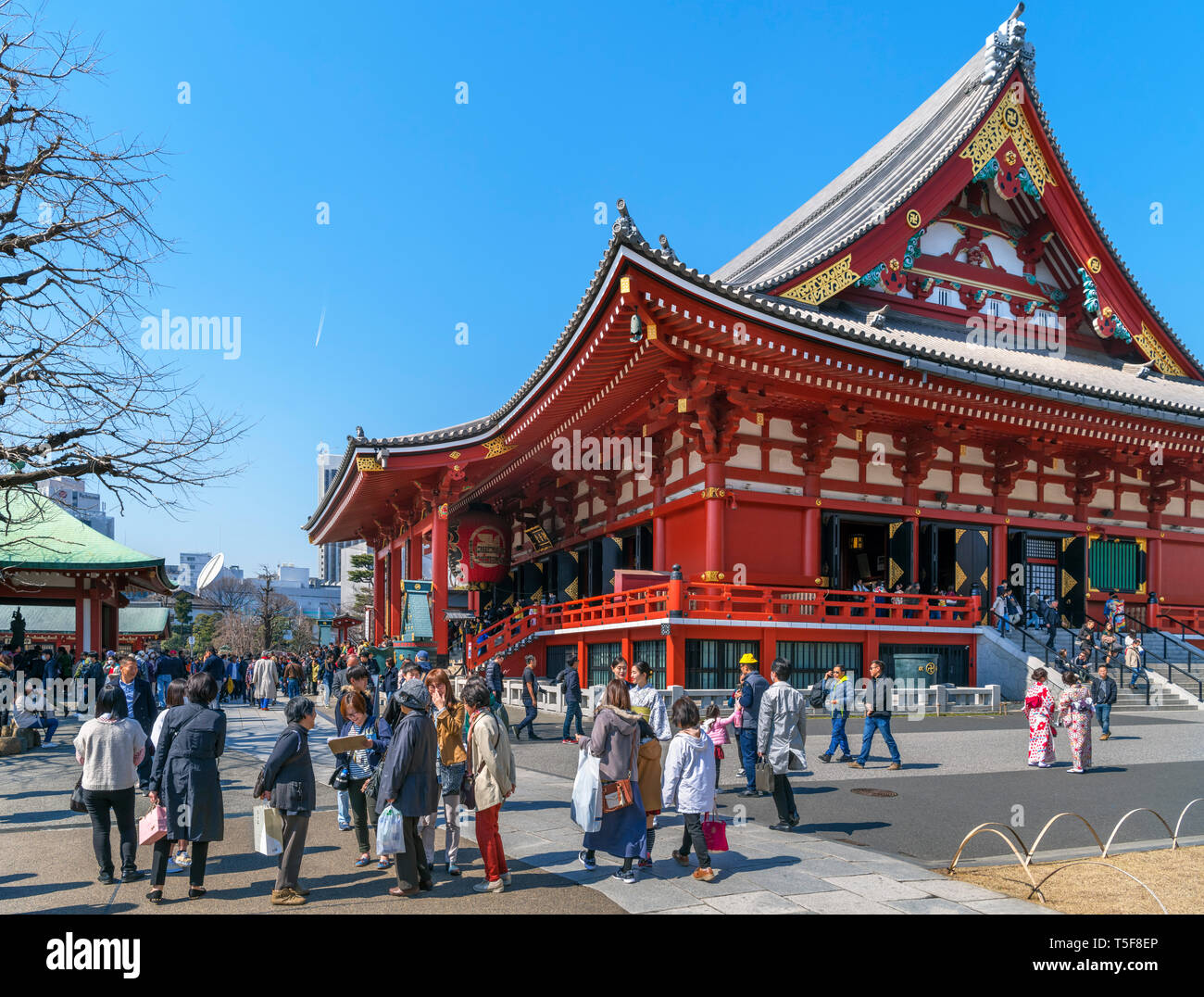 Senso-ji, un ancien temple bouddhiste dans le quartier d'Asakusa, Tokyo, Japon Banque D'Images