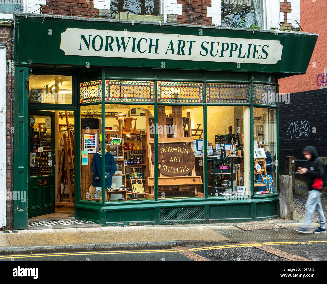 Fournitures d'Art Shop à Norwich Norwich central UK - Magasin d'équipement de l'artiste Banque D'Images