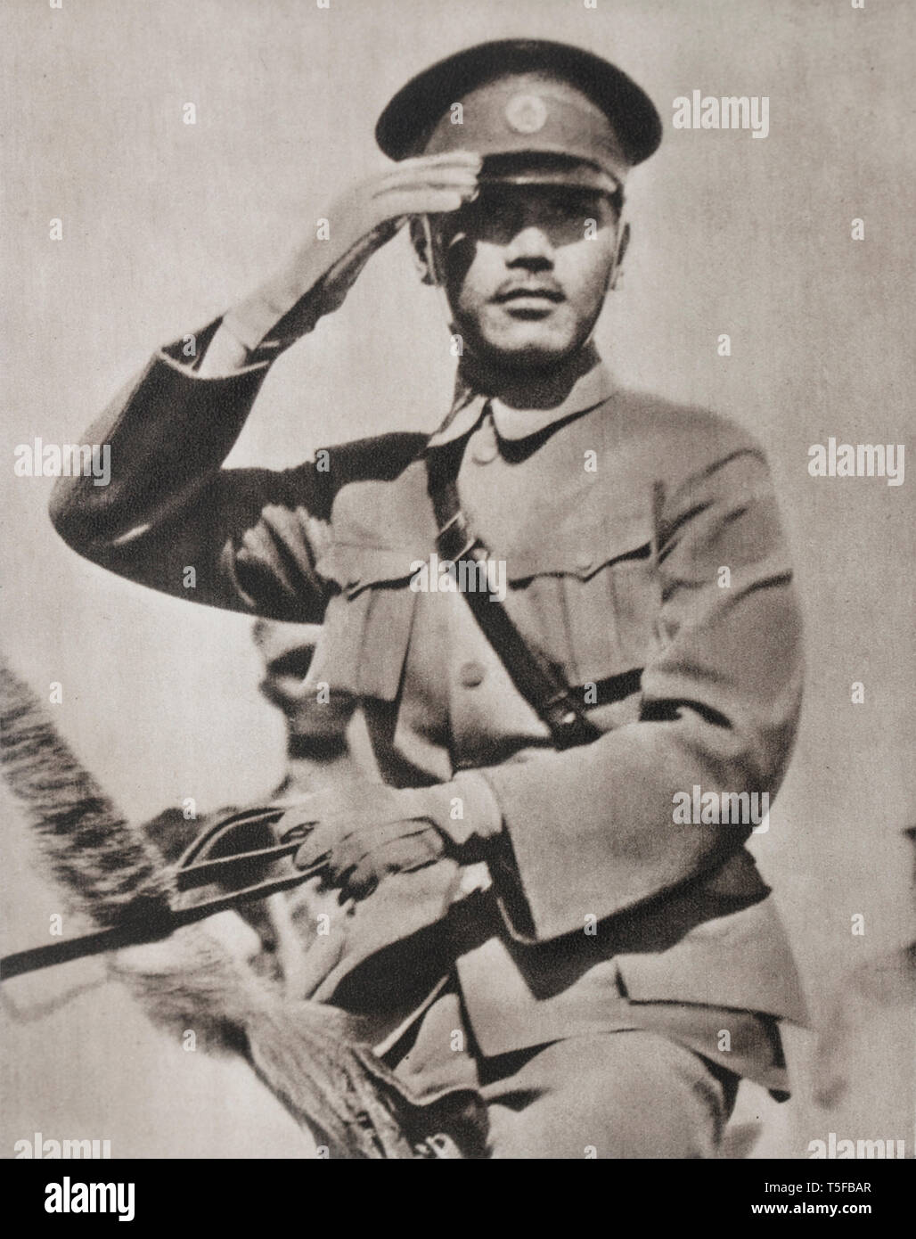 Portrait du maréchal Tchang Kai Chek Chiang Kai-shek (1887-1975), était un homme politique chinois et chef militaire qui a servi comme chef de la République Banque D'Images