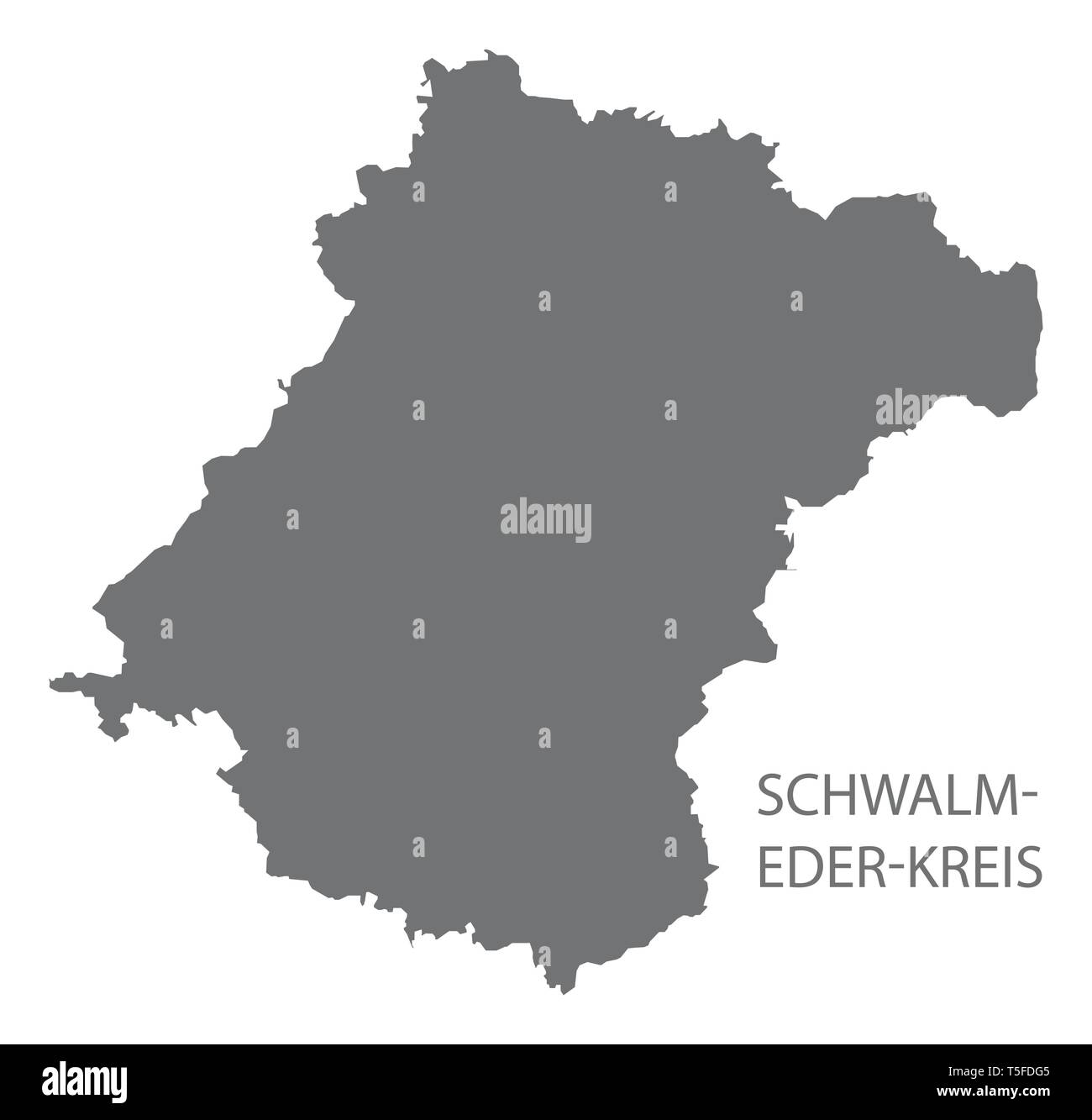 Schwalm-Eder-Kreis gray county carte de Hessen Allemagne Illustration de Vecteur