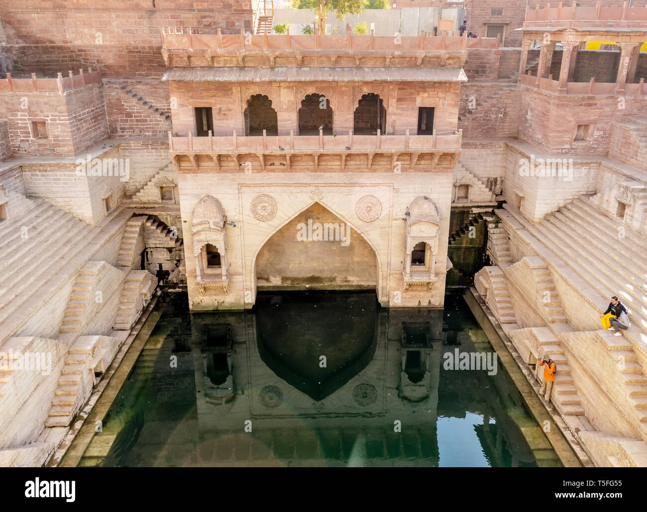 Jodhpur, Rajasthan, Inde ; 24-Feb-2019 ; Toorji Jhalra Ka, un pas-bien Banque D'Images