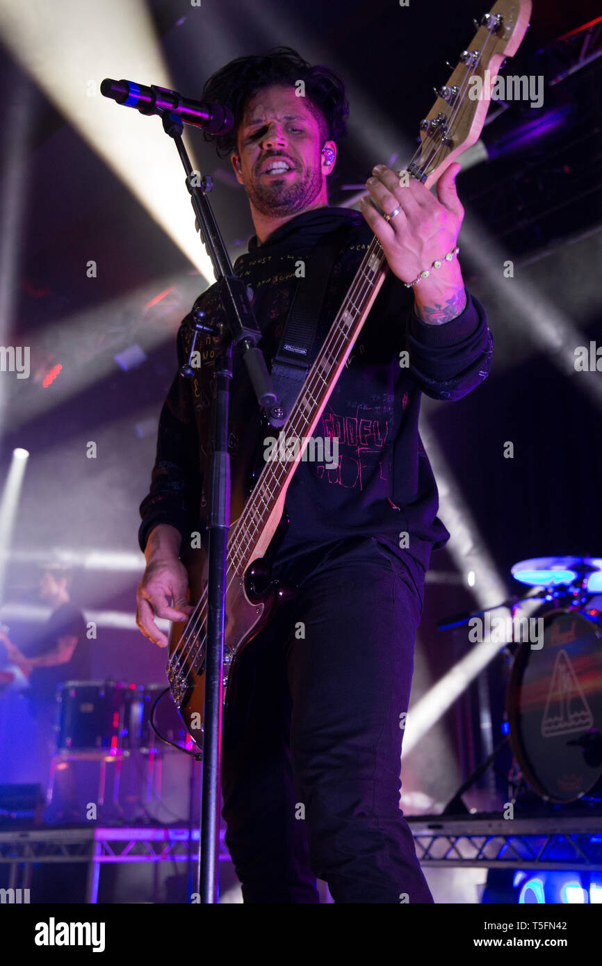 Papa Roach vivre à la Manchester Academy Avril 2019 Banque D'Images