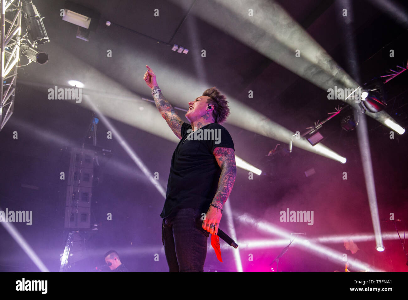 Papa Roach vivre à la Manchester Academy Avril 2019 Banque D'Images