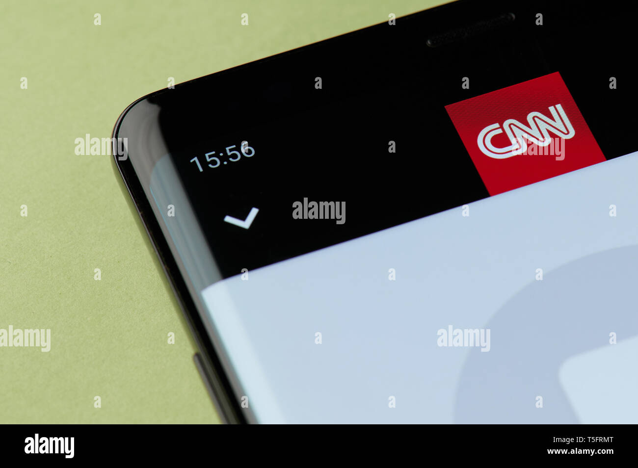 New York, USA - Le 22 avril 2019:CNN news mobile app interface sur l'écran du smartphone Banque D'Images