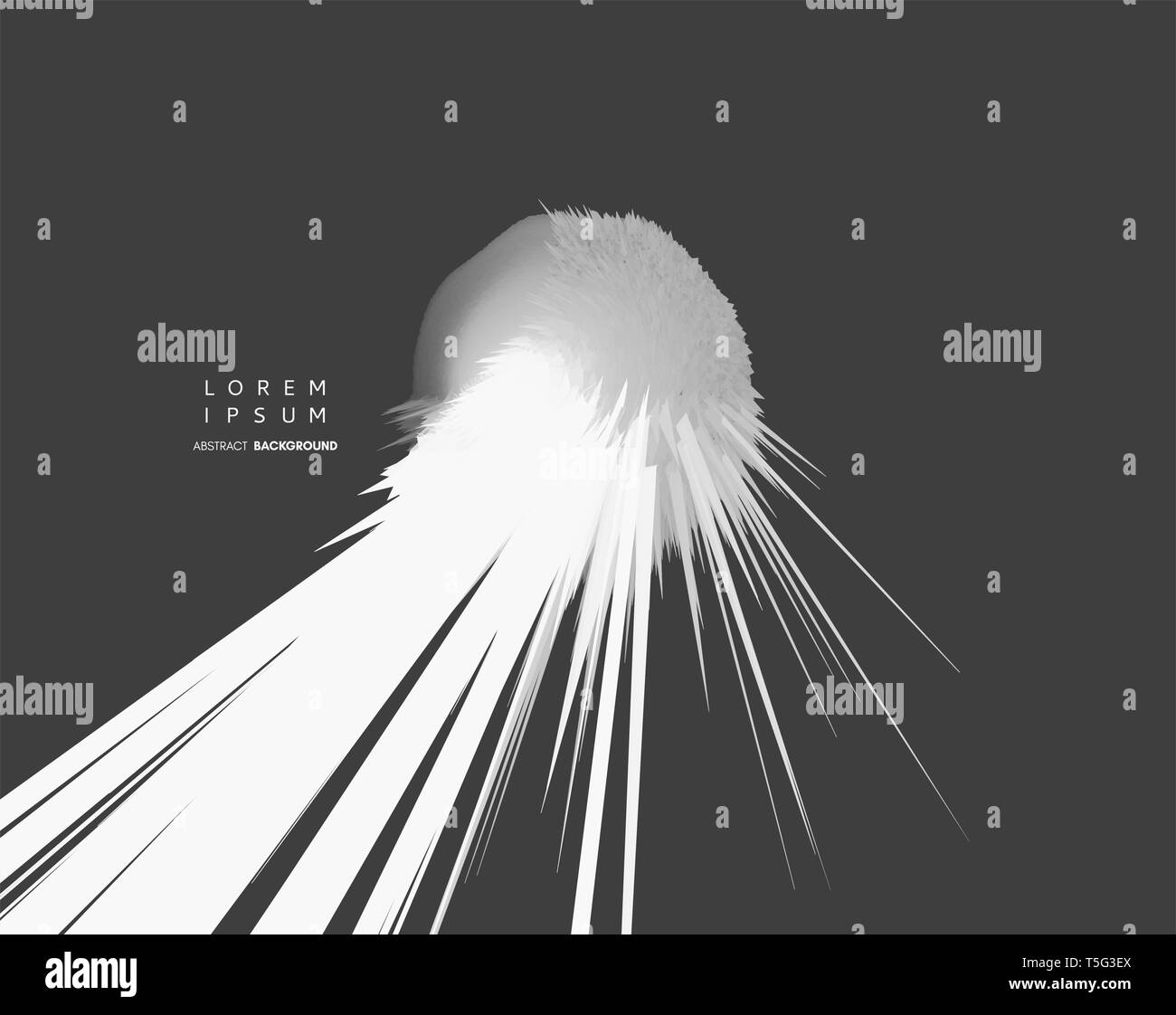 Arrière-plan avec l'explosion de rayons. Abstract vector illustration avec effet dynamique. Modèle de conception de la couverture. Peut être utilisée pour la publicité, marketing et communication Illustration de Vecteur