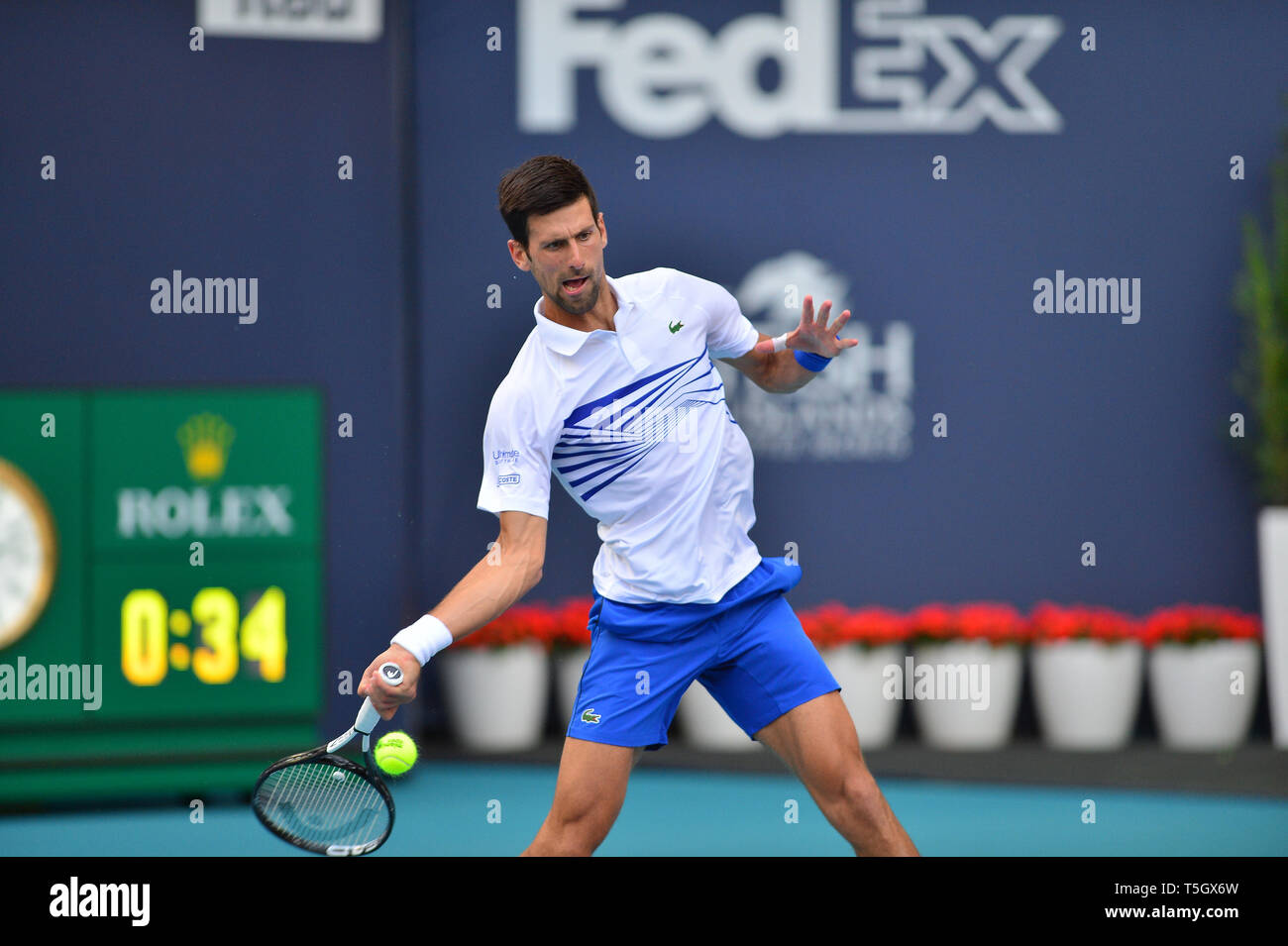 Miami 2019 Open day 6 présenté par Itau au Hard Rock Stadium comprend : Novak Djokovic Où : Miami Gardens, Florida, United States Quand : 24 Mar 2019 Crédit : Johnny Louis/WENN.com Banque D'Images