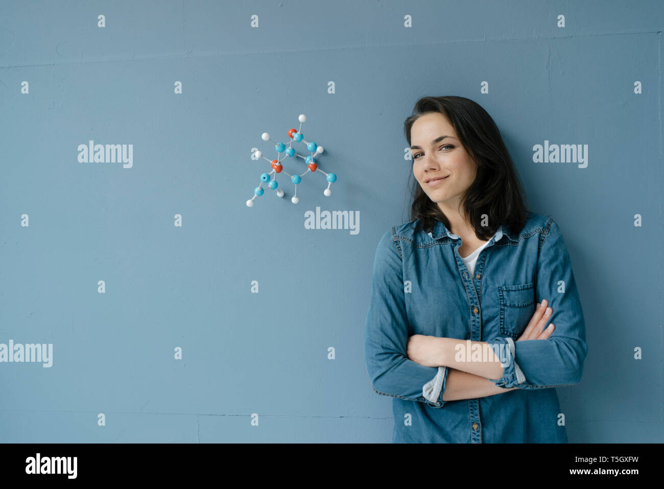 L'étude scientifique des femmes molécule modèle, à la recherche de solutions Banque D'Images