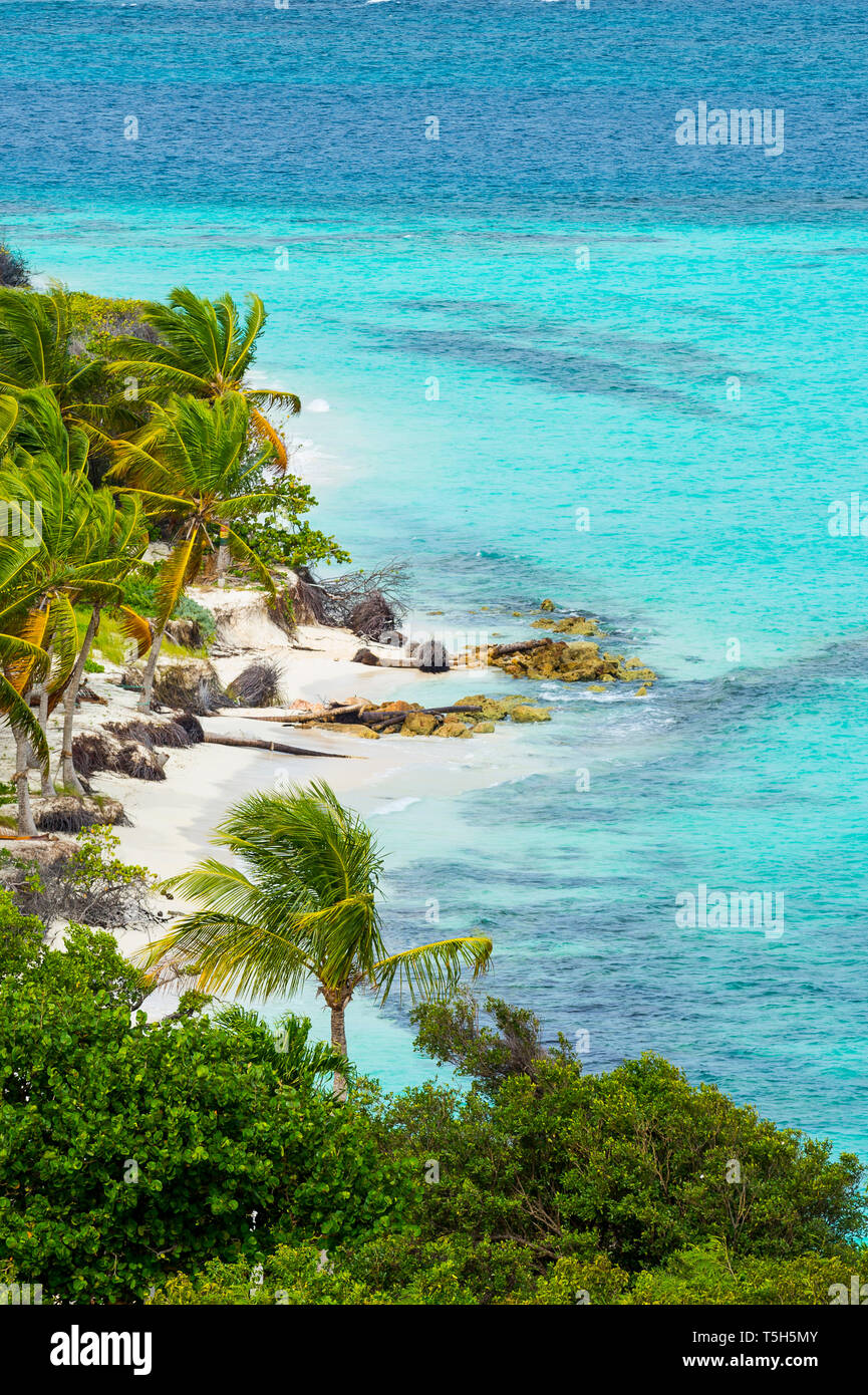 Caraïbes, Anguilla, vue à Shoal Bay Banque D'Images