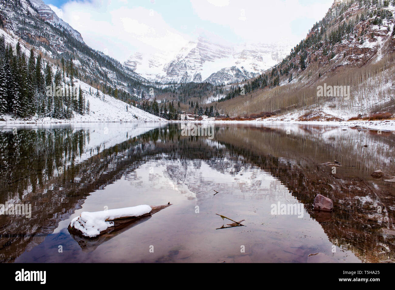Maroon Bells, Colorado Banque D'Images