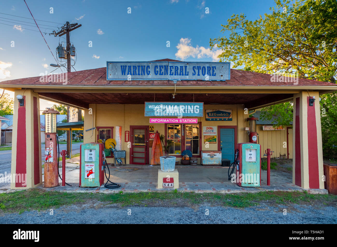 Old country store in Waring, Texas. Banque D'Images
