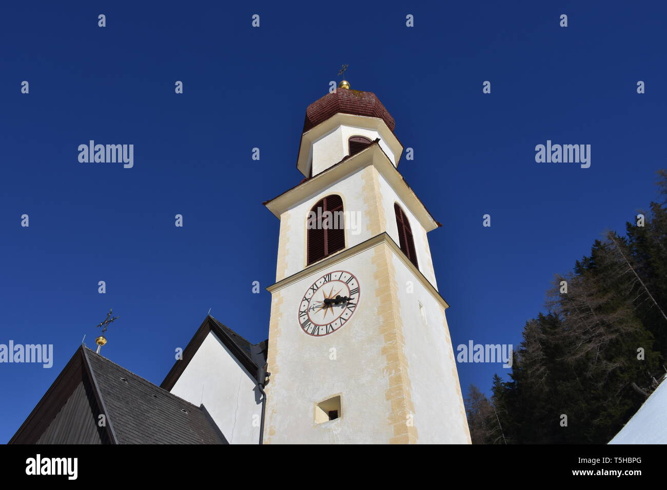 Navis, Naviser Navistal, Tal, Kirche, (, Pfarrkirche Heiliger, Flair, Christophorus, Christophorus, Barock, Unterweg, Kirchturm, Turm, N Banque D'Images