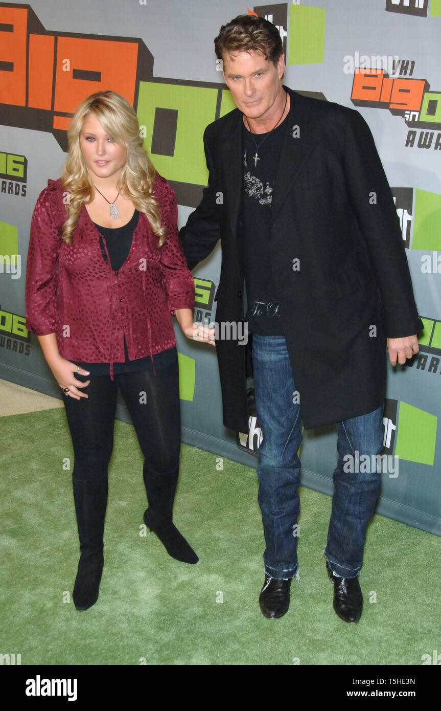 LOS ANGELES, CA. 02 décembre 2006 : David Hasselhoff et sa fille Hayley HASSELHOFF AMBRE au VH1 Big in '06 Awards au Studios Sony, Culver City. Photo : Paul Smith / Featureflash Banque D'Images