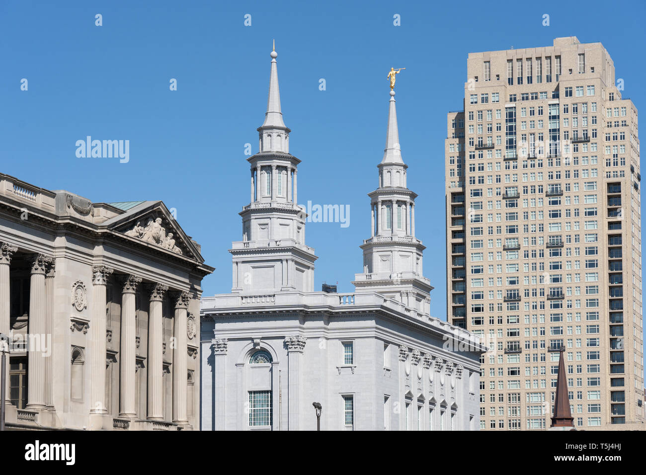 L'Église de Jésus-Christ des Saints des derniers jours Temple à Philadelphie. 61 466 pieds carrés, dans le temple de Logan Square près de Philadelphie. Banque D'Images