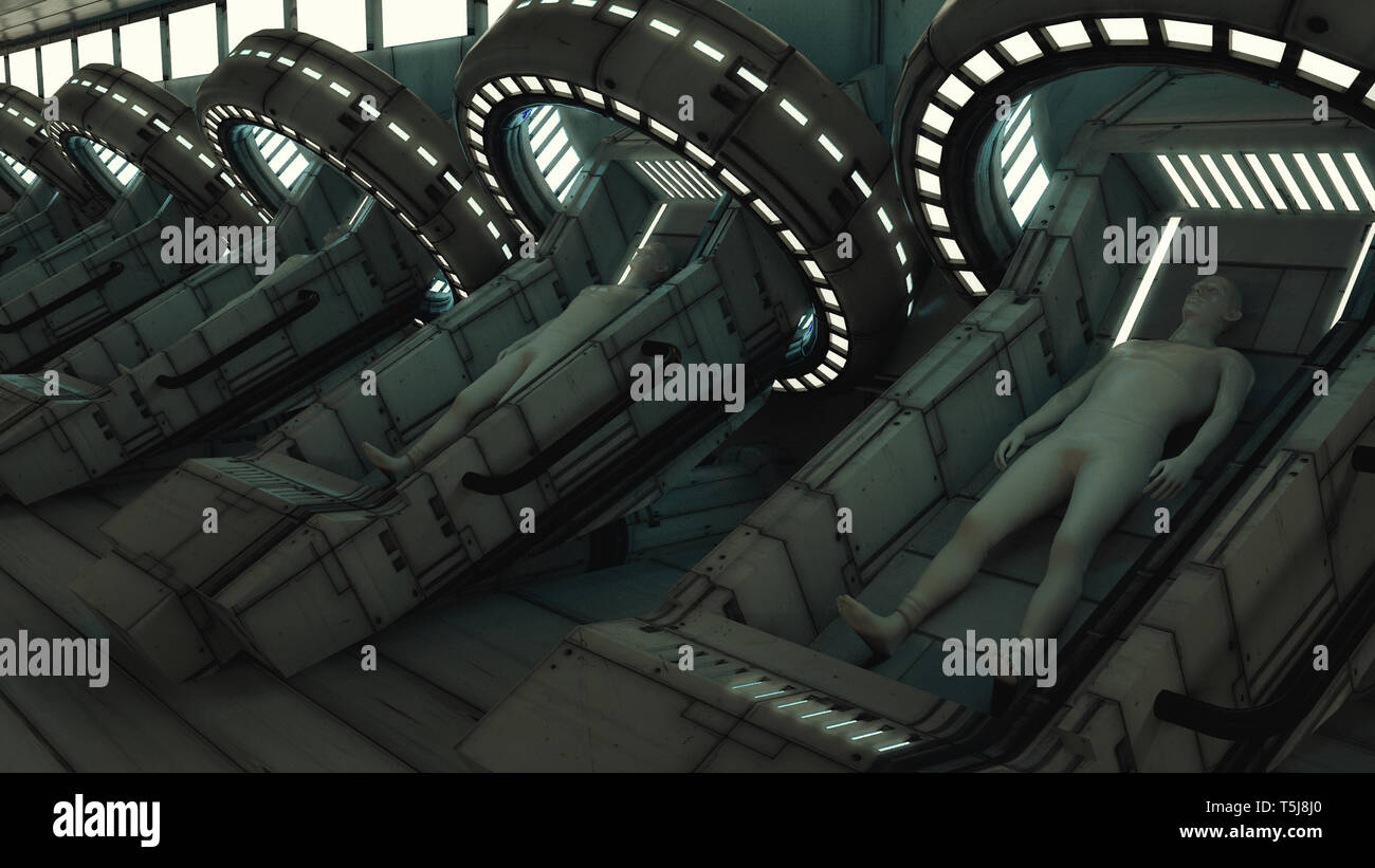 3D render. Silhouettes humanoïdes clonage Banque D'Images