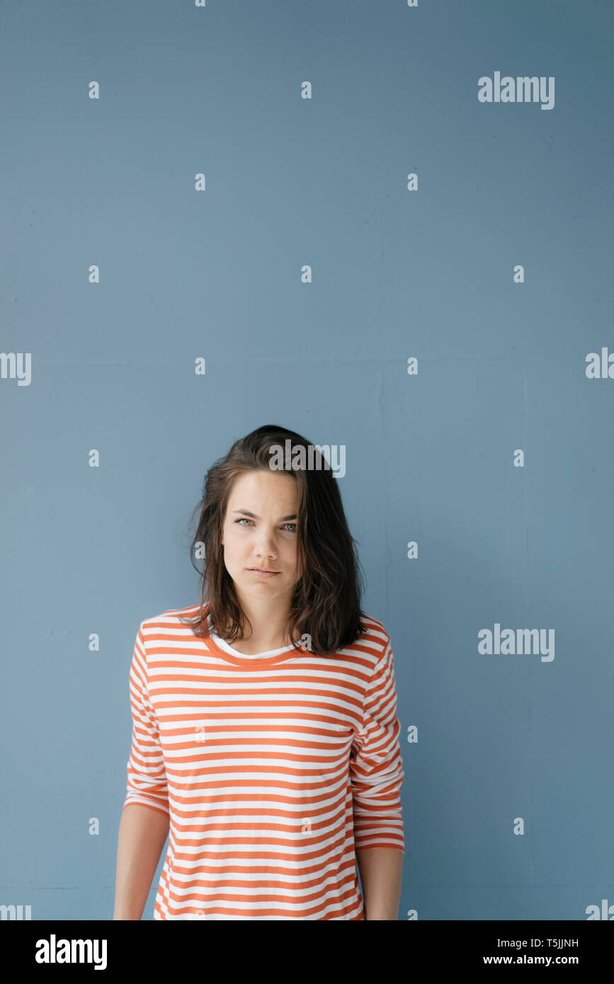 Portrait d'une femme en colère Banque D'Images