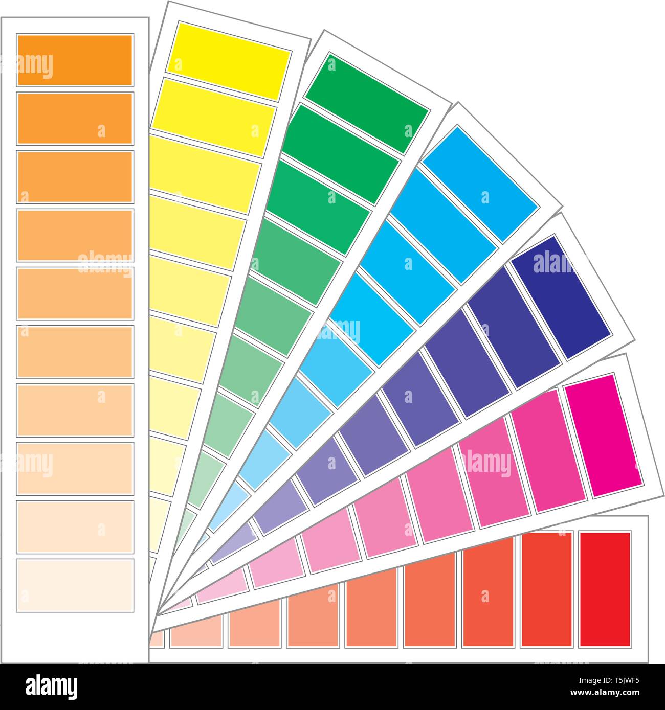 Guide de couleur CMJN, tableau, partie 3 de fond arc-en-ciel, vector illustration Illustration de Vecteur