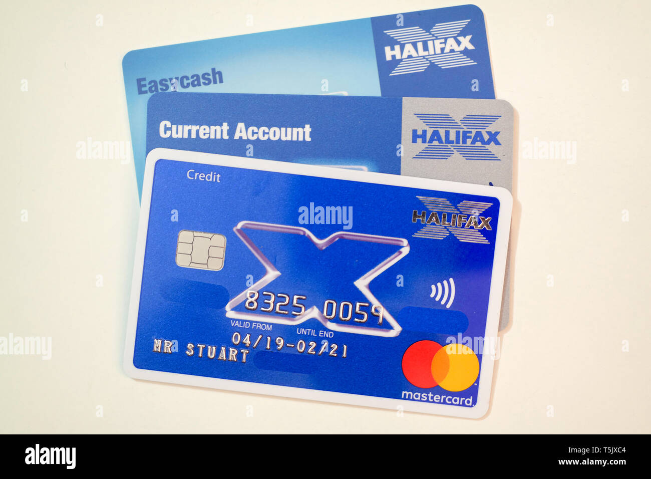 Cartes bancaires de Halifax Banque D'Images