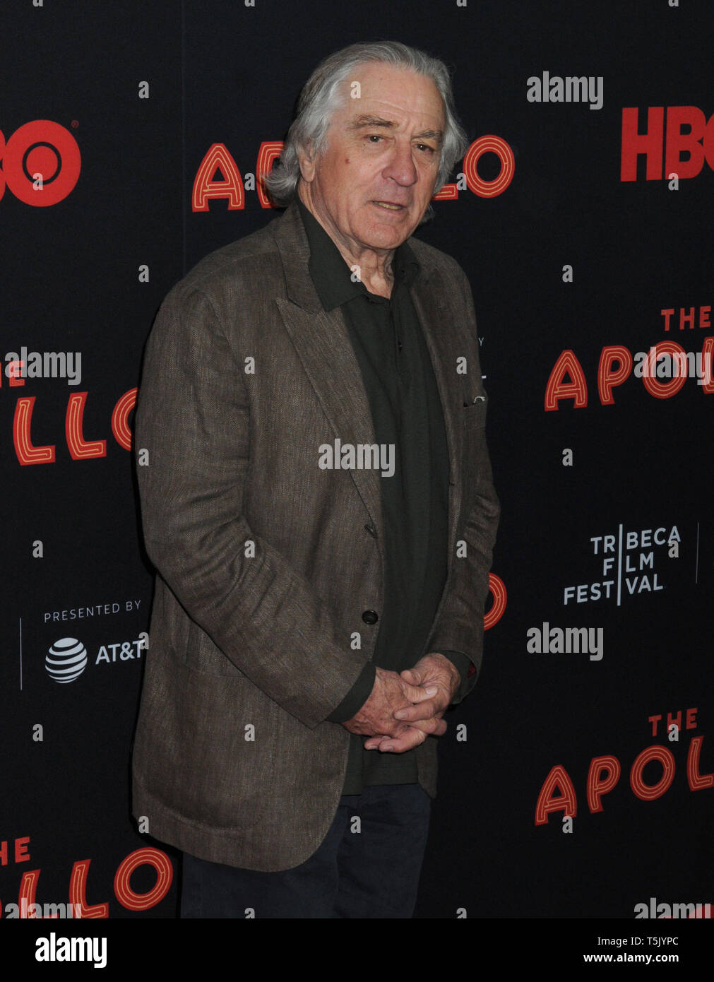 24 avril 2019 - New York, New York, États-Unis - 24 avril 2019 - New York, New York - Robert DeNiro à la Soirée d'ouverture du Festival du film de Tribeca 2019 Première mondiale du film documentaire HBO ''APOLLO'' à l'Apollo de Harlem. Crédit photo : LJ - Photos/AdMedia (crédit Image : © Ylmj/AdMedia via Zuma sur le fil) Banque D'Images