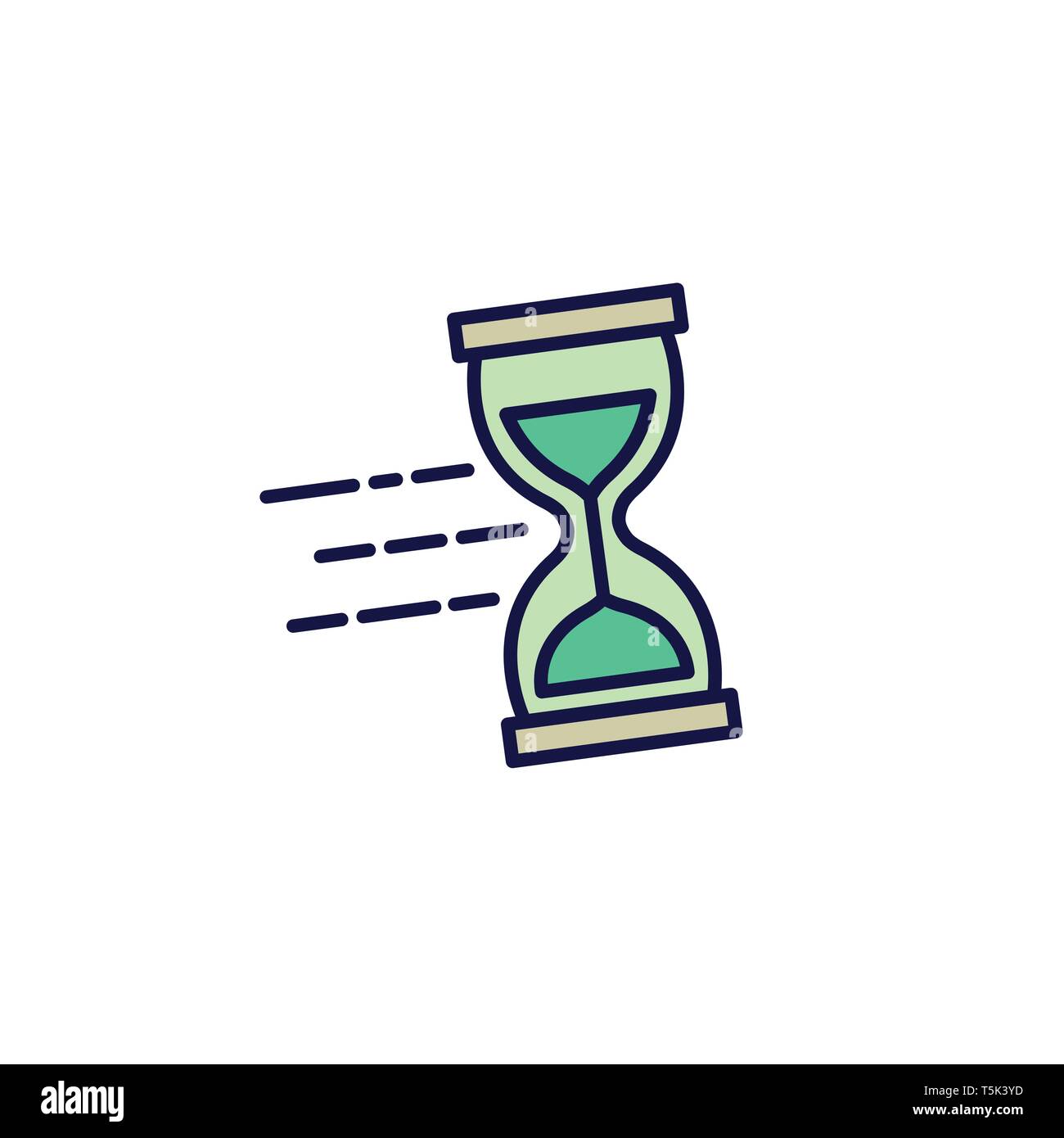 L'icône w Gestion du temps, dépêchez-vous, la date limite et à l'heure symbolique Illustration de Vecteur