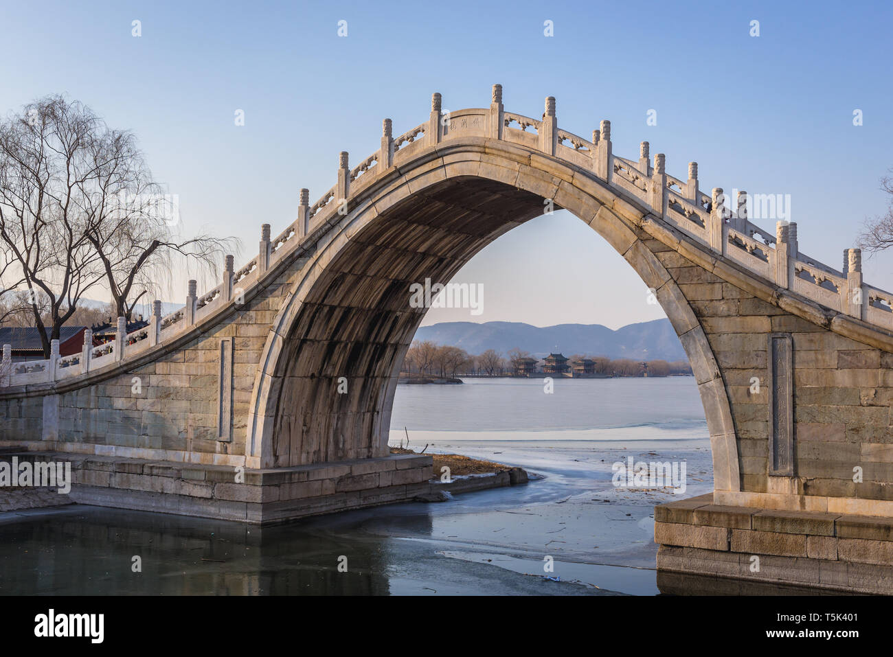Xiuyi en pont - Palais d'été 9 Minzu Yuan, ancien jardin impérial de Beijing, Chine Banque D'Images