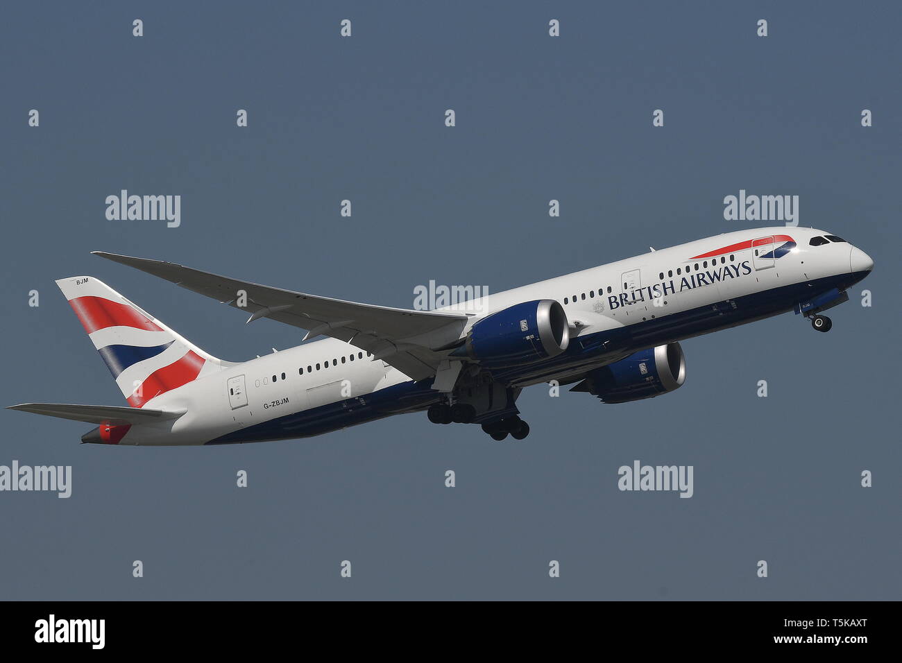 BOEING B787 Dreamliner G-ZBJM DE BRITISH AIRWAYS. Banque D'Images