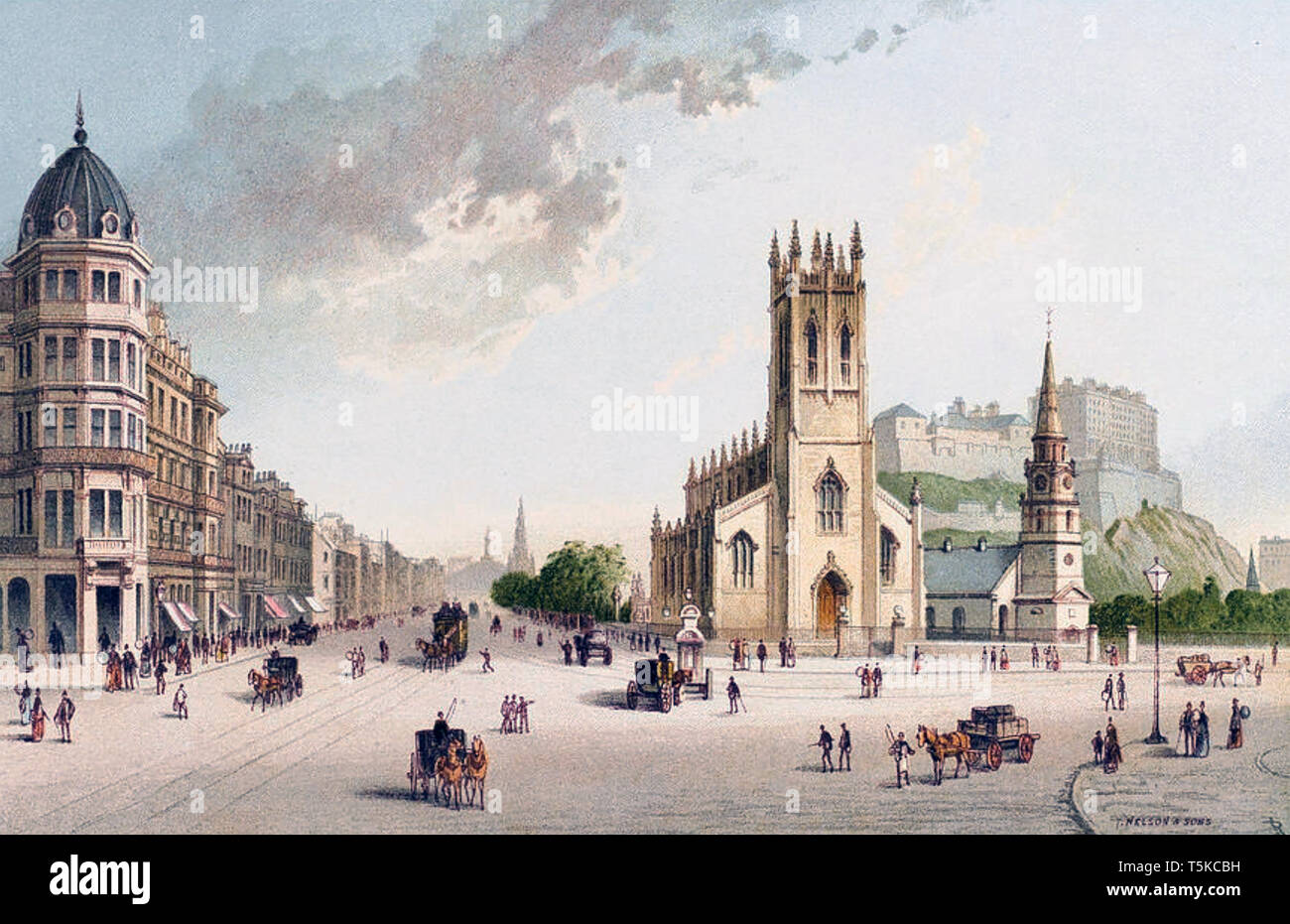 Edimbourg, Ecosse. Extrémité ouest de l;s Street vers 1780 Banque D'Images Edimbourg, Ecosse. Extrémité ouest de l;s Street vers 1780 Banque D'Images