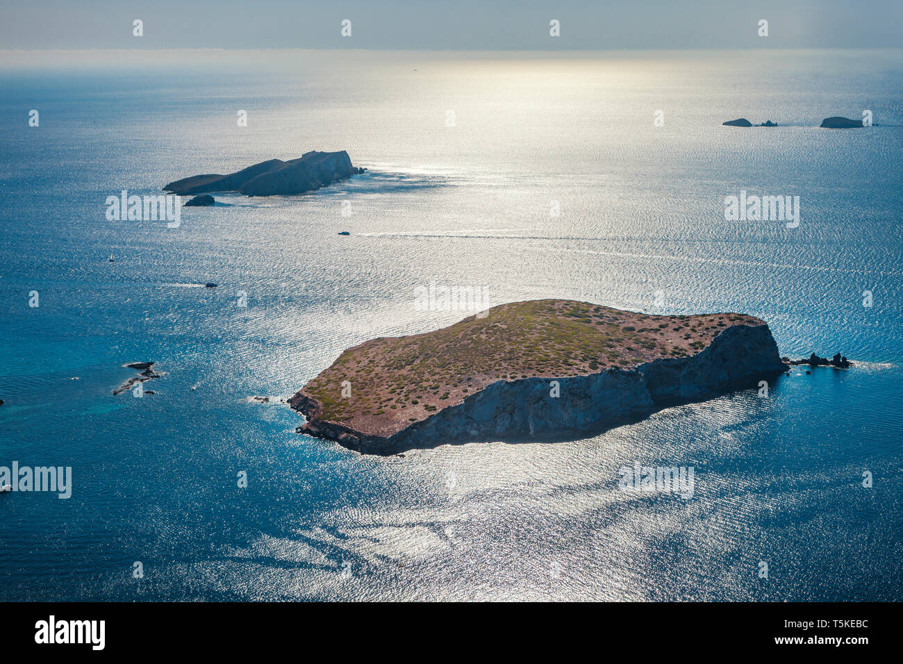 Des Bosc et S Espartar petite. Ibiza.île des Baléares. Espagne Banque D'Images