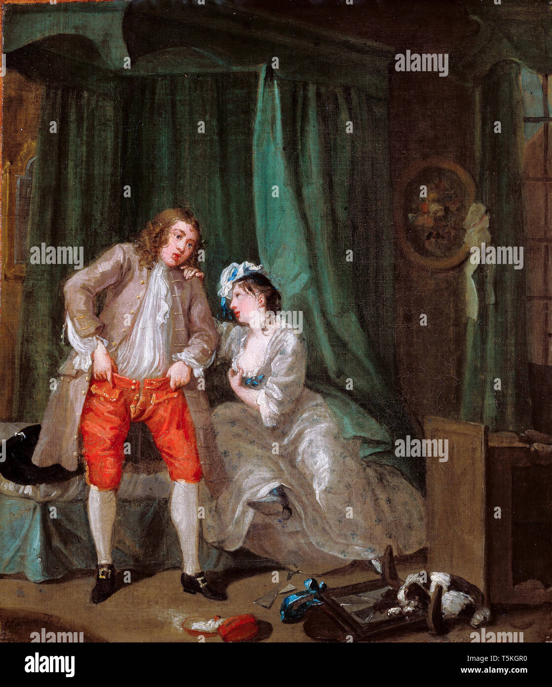 William Hogarth, après, peinture, ch. 1730 Banque D'Images