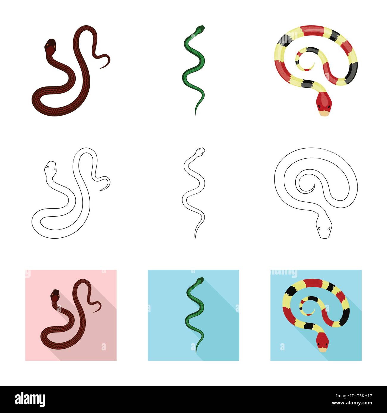 Viper,serpent,la queue,,corail, rouge, python,Black,creeping,blanc,vert,chouette,foret,animal,tropiques,saut,vietnam,la mort,menace,wild,serpent,mammifère,royal,menace danger,nature,médecine,poison,,le mal,mal,bouchée,peau,reptiles,set,icône,,illustration,collection,isolé,design,graphisme,élément,signe, vecteurs vecteur , Illustration de Vecteur