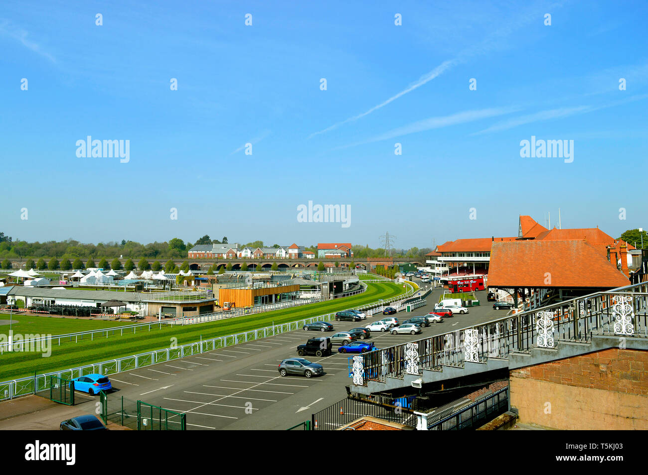 Hippodrome de Chester le plus ancien hippodrome iis encore en usage en Angleterre Banque D'Images