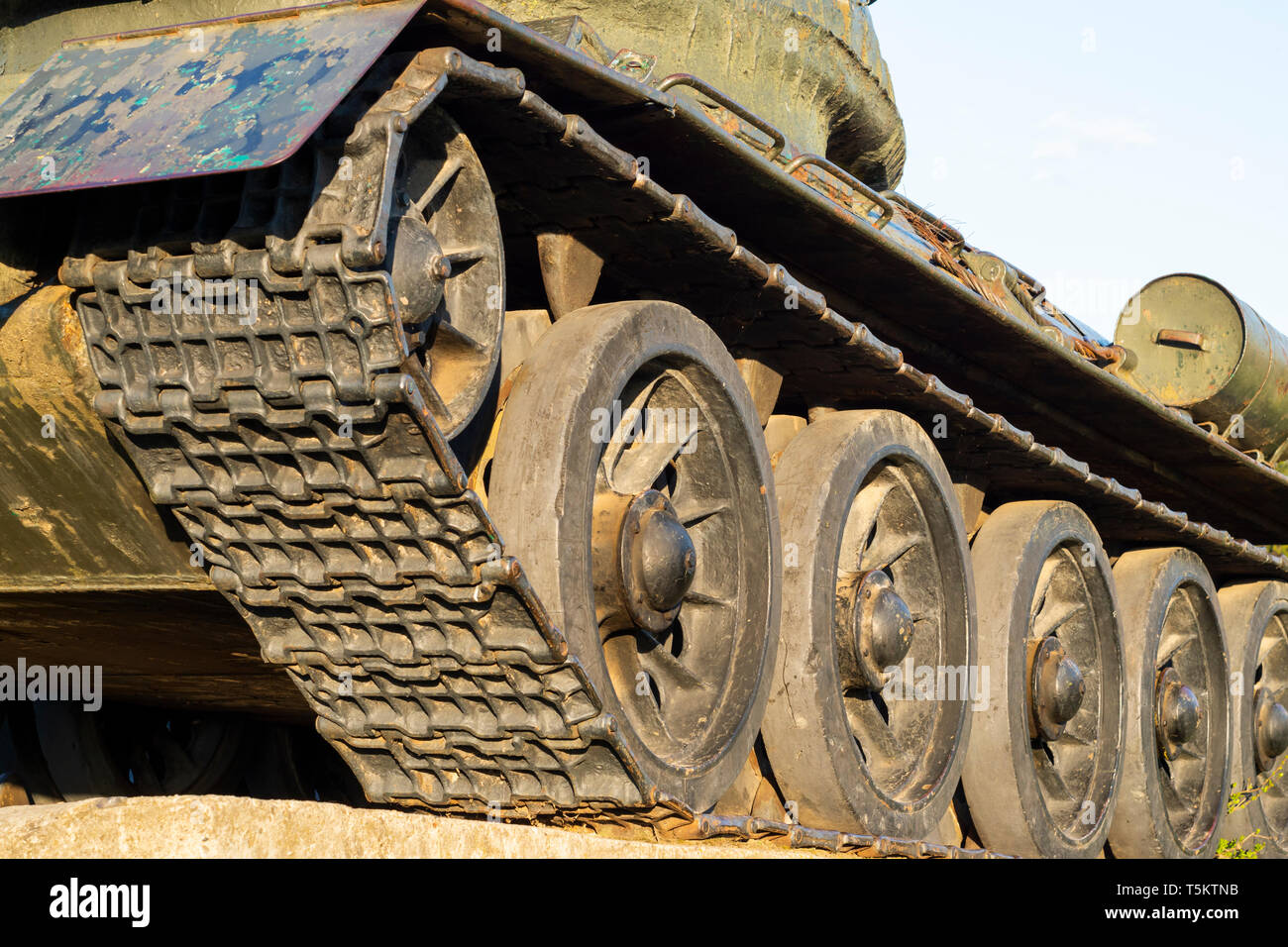 Réservoir T-34 dans la région de Kielce. La Pologne, l'Europe. Banque D'Images