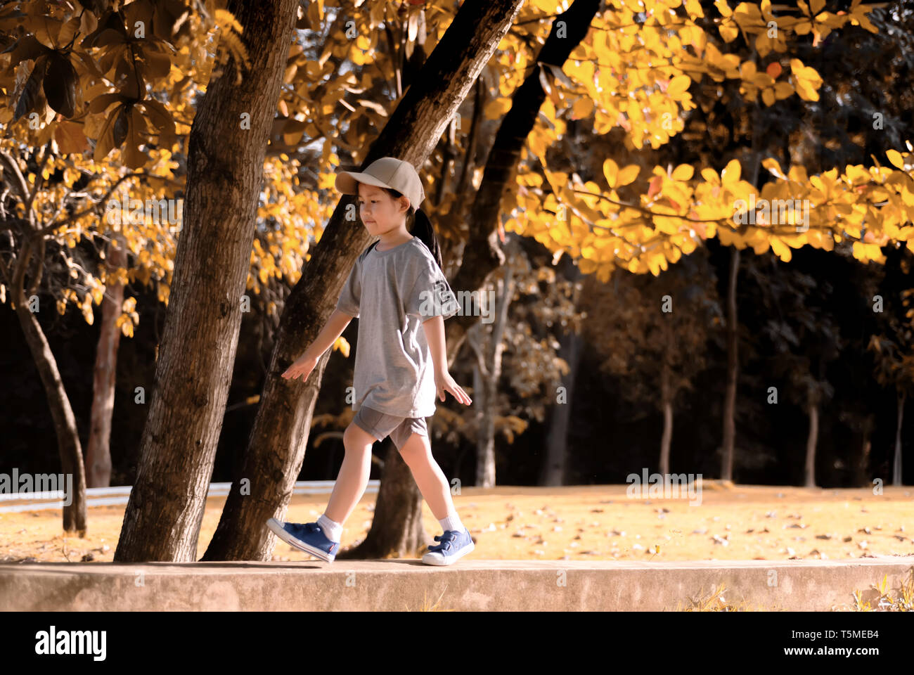 Le réveil de fille park Banque D'Images