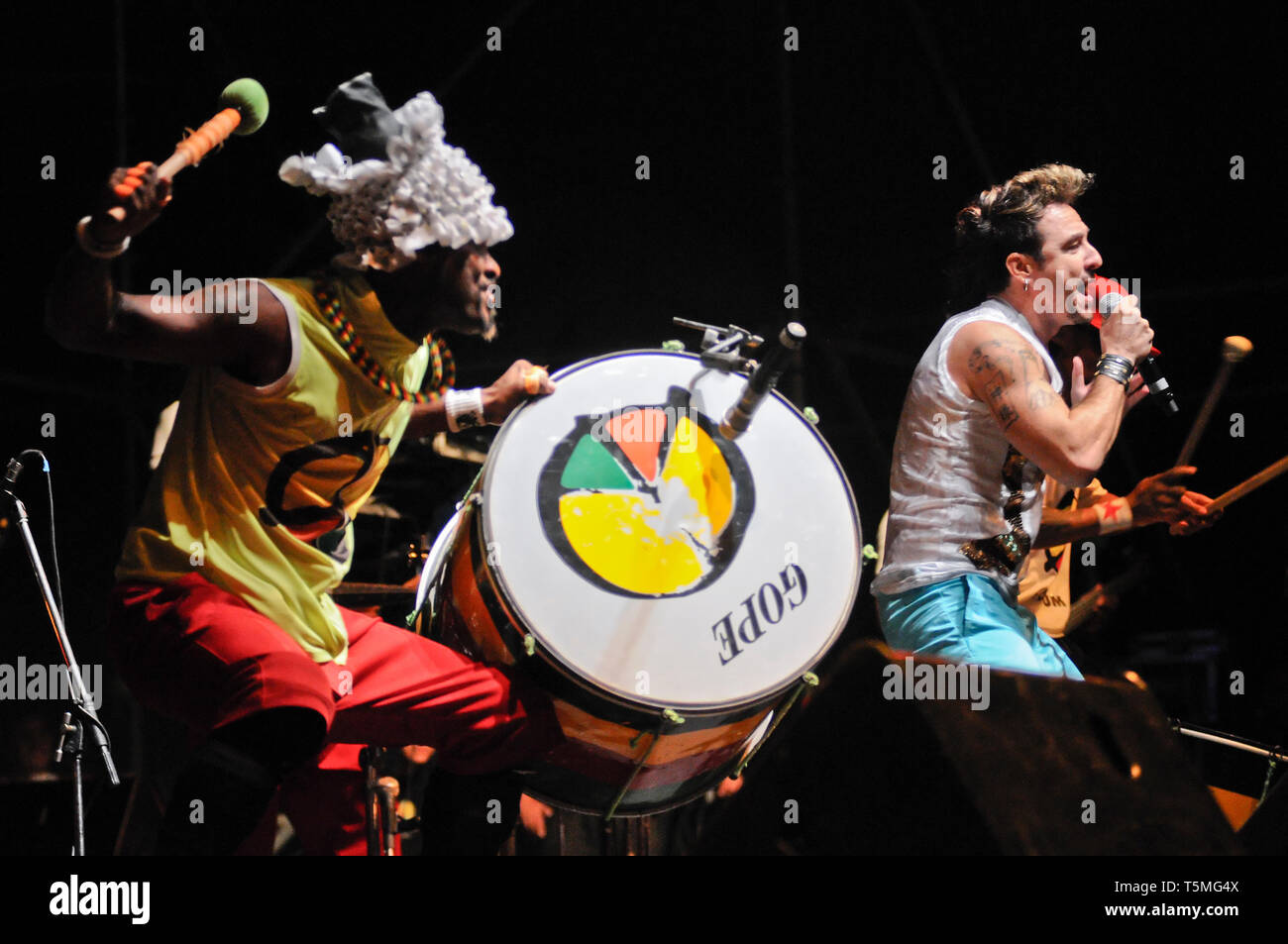 Bande Olodum, percussion brésilien Banque D'Images