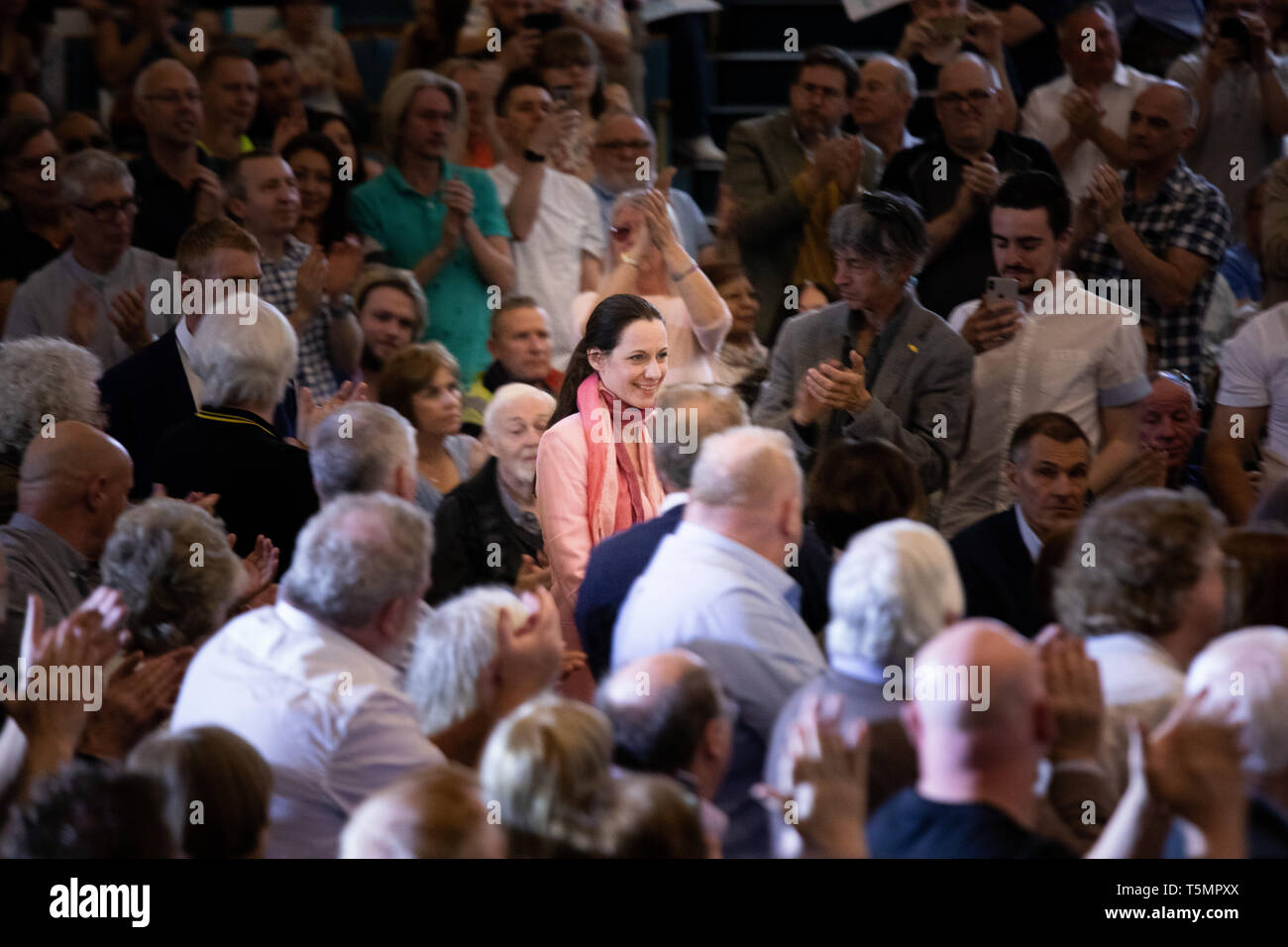 Annunziata Rees-Mogg s'exprimant lors de la partie Brexit manifestation tenue à l'Albert Hall Conference Centre, Nottingham. Banque D'Images