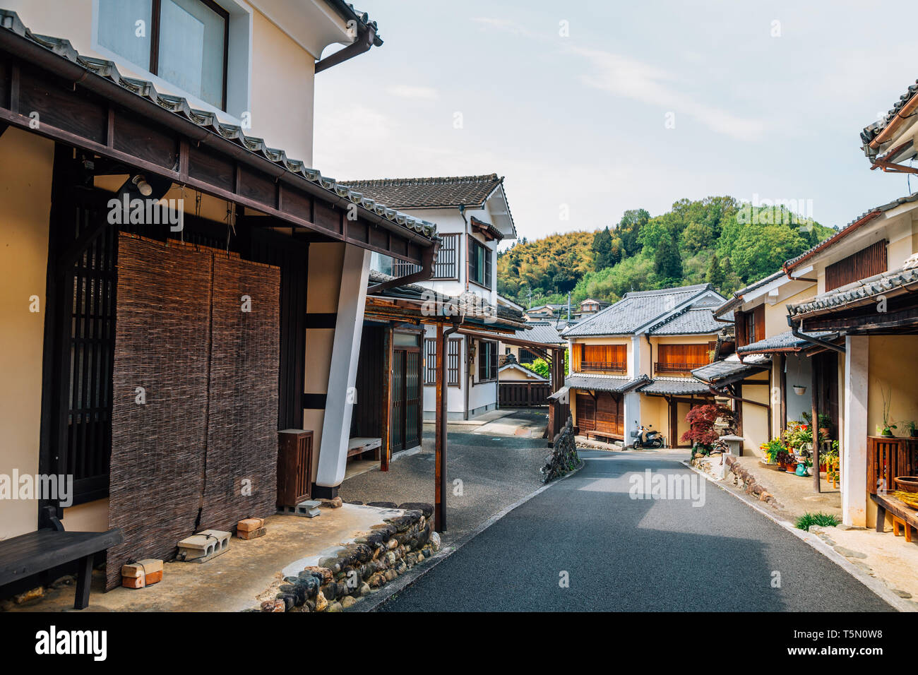 Vieux village traditionnel japonais Uchiko town dans Ehime, Shikoku, Japon Banque D'Images
