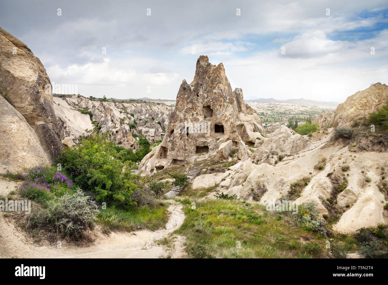 Ancienne église dans la roche dans le musée en plein air de Göreme en Cappadoce, Turquie Banque D'Images