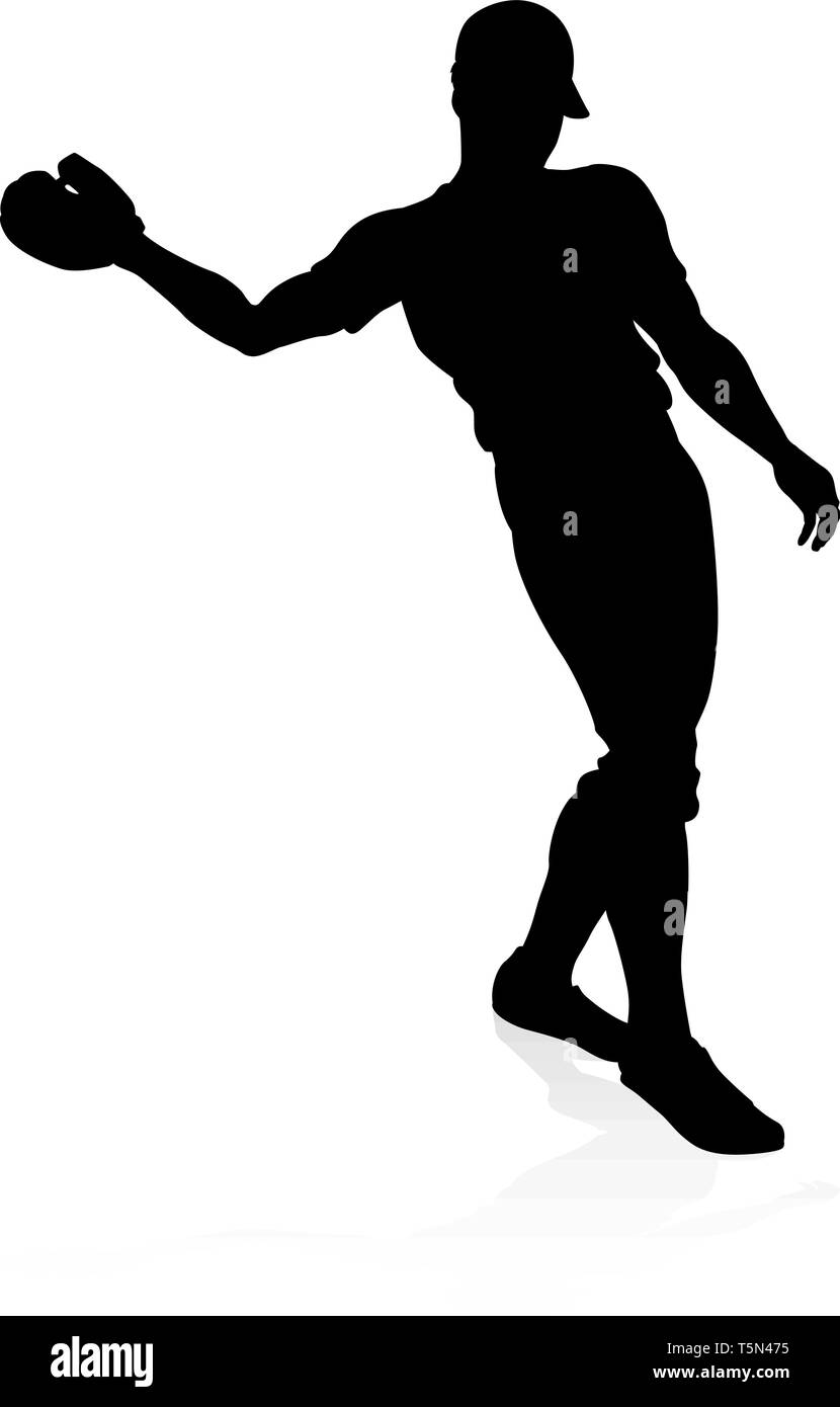 Joueur de baseball d'ossature Illustration de Vecteur