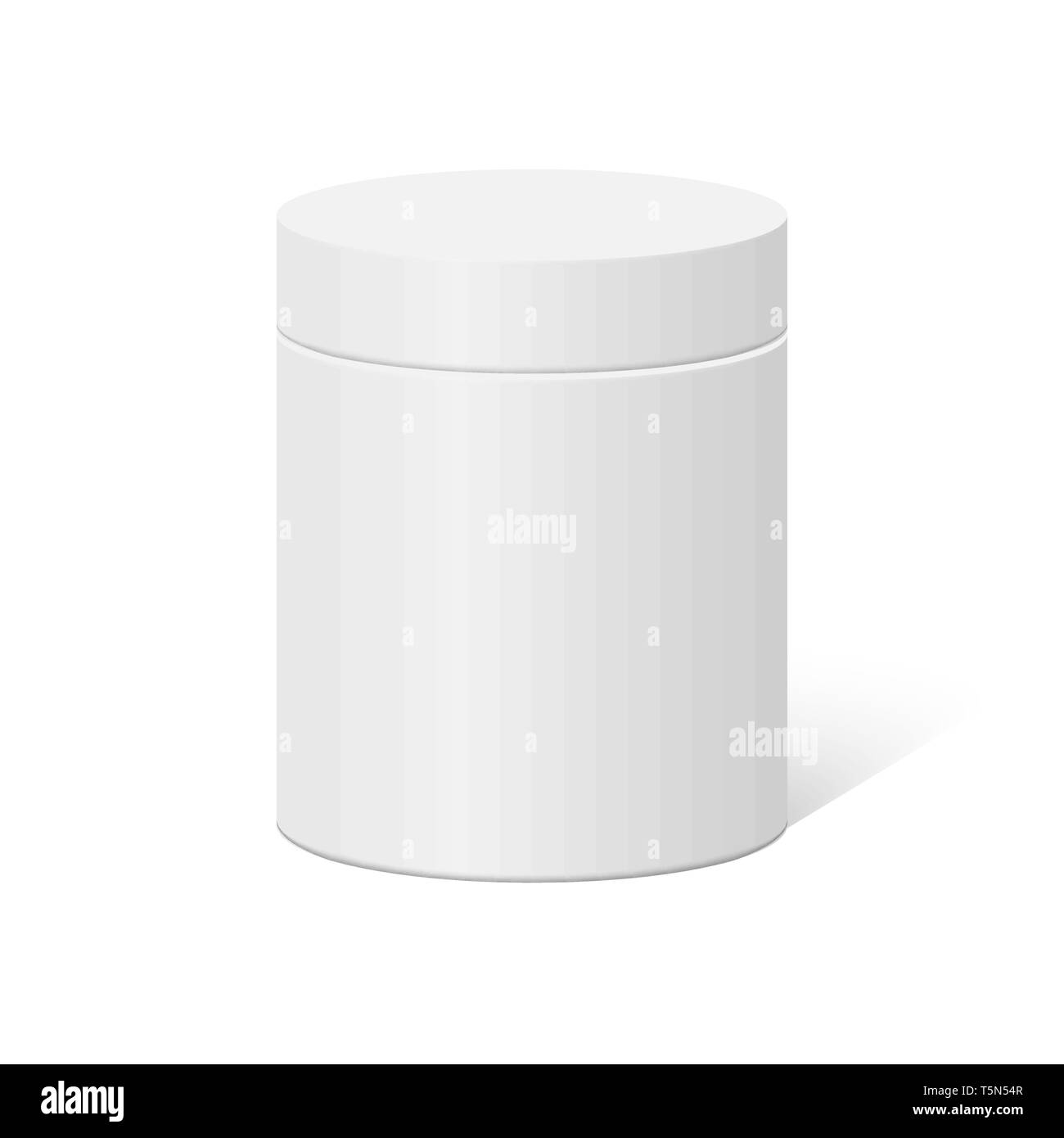 Contenant rond en plastique fort design d'emballage modèle illustration Illustration de Vecteur