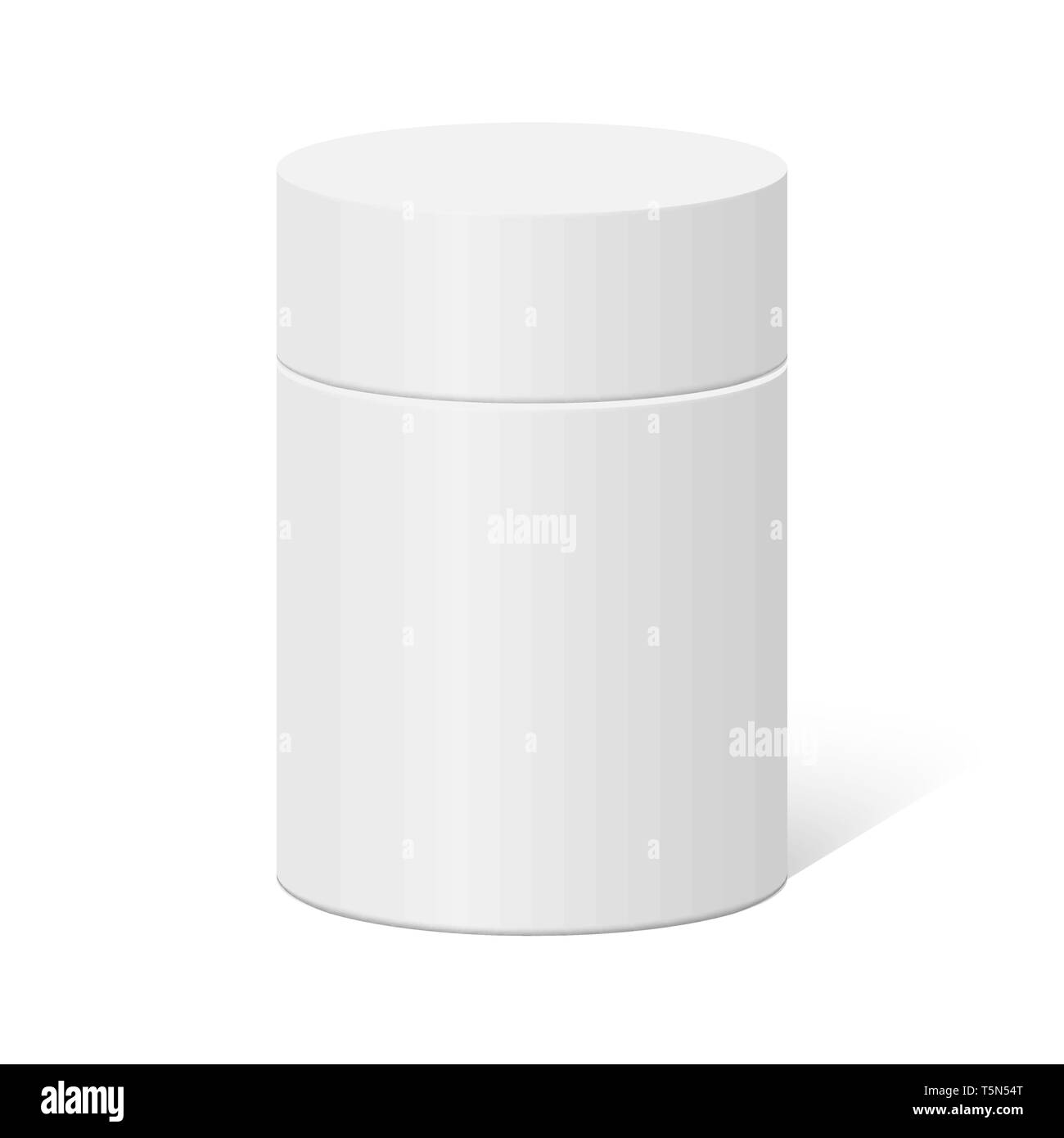 Contenant rond en plastique fort design d'emballage modèle illustration Illustration de Vecteur