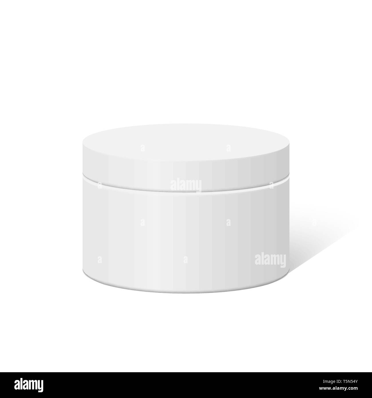 Contenant rond en plastique fort design d'emballage modèle illustration Illustration de Vecteur