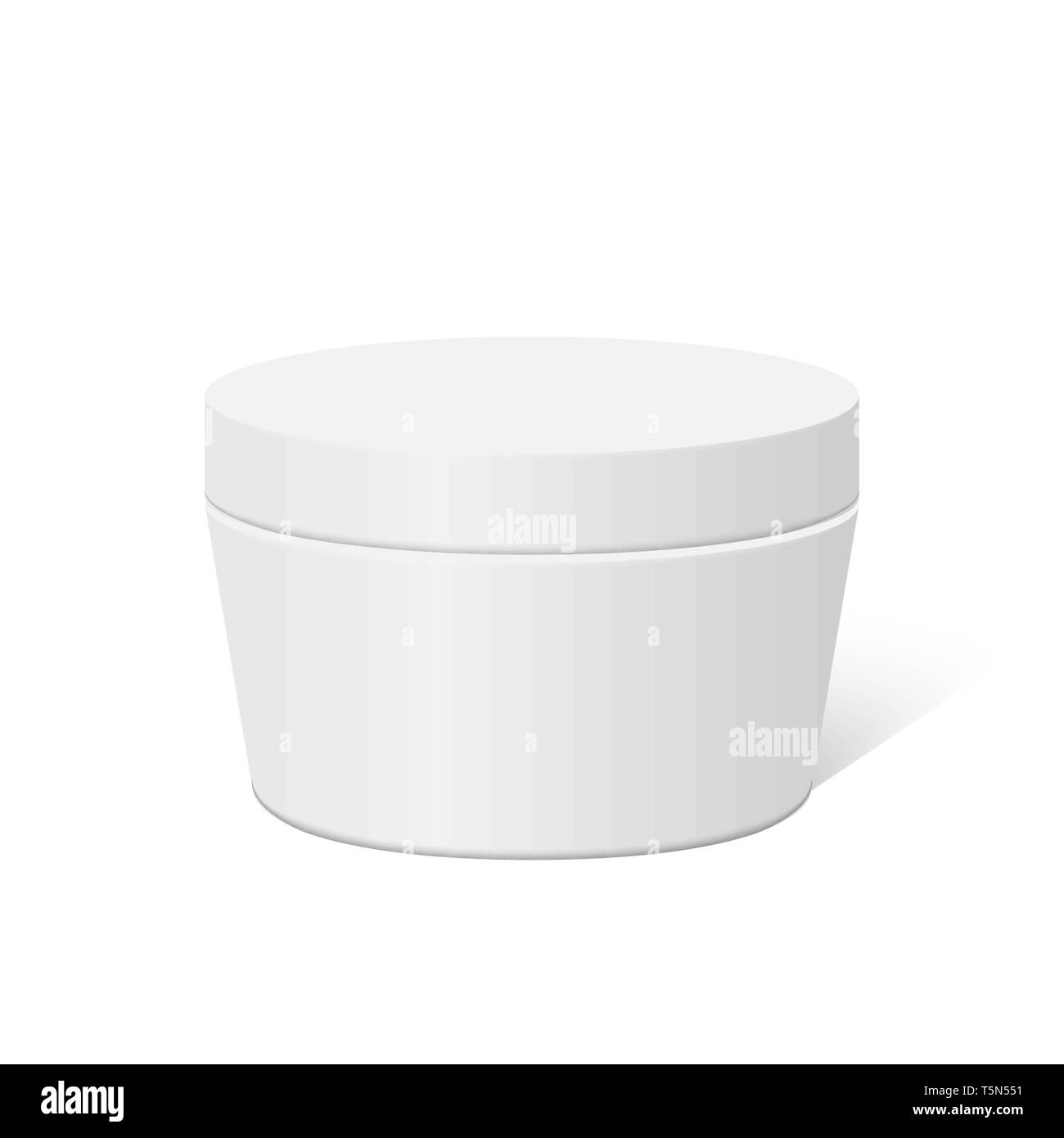 Contenant rond en plastique fort design d'emballage modèle illustration Illustration de Vecteur