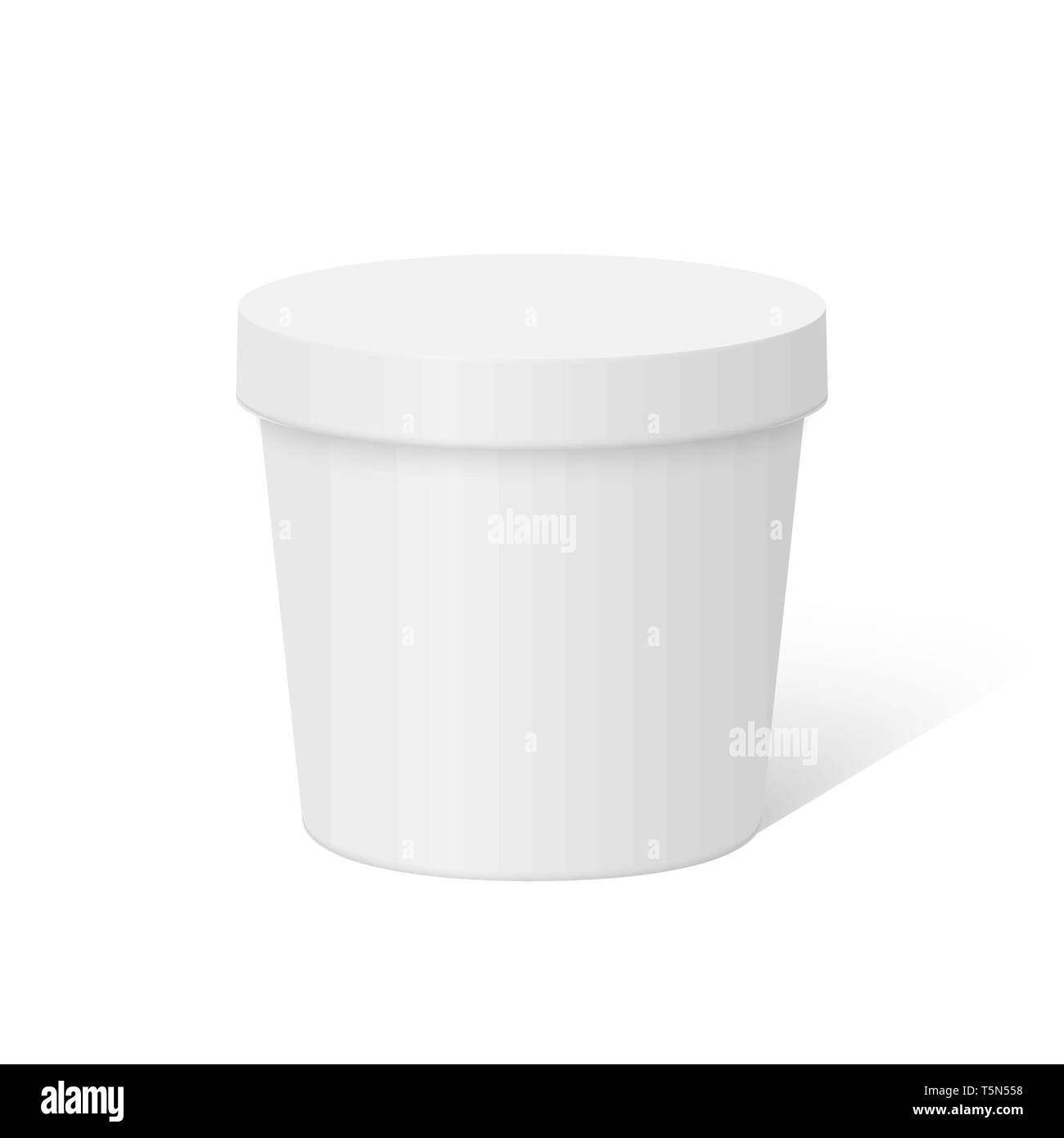 Contenant rond en plastique fort design d'emballage modèle illustration Illustration de Vecteur