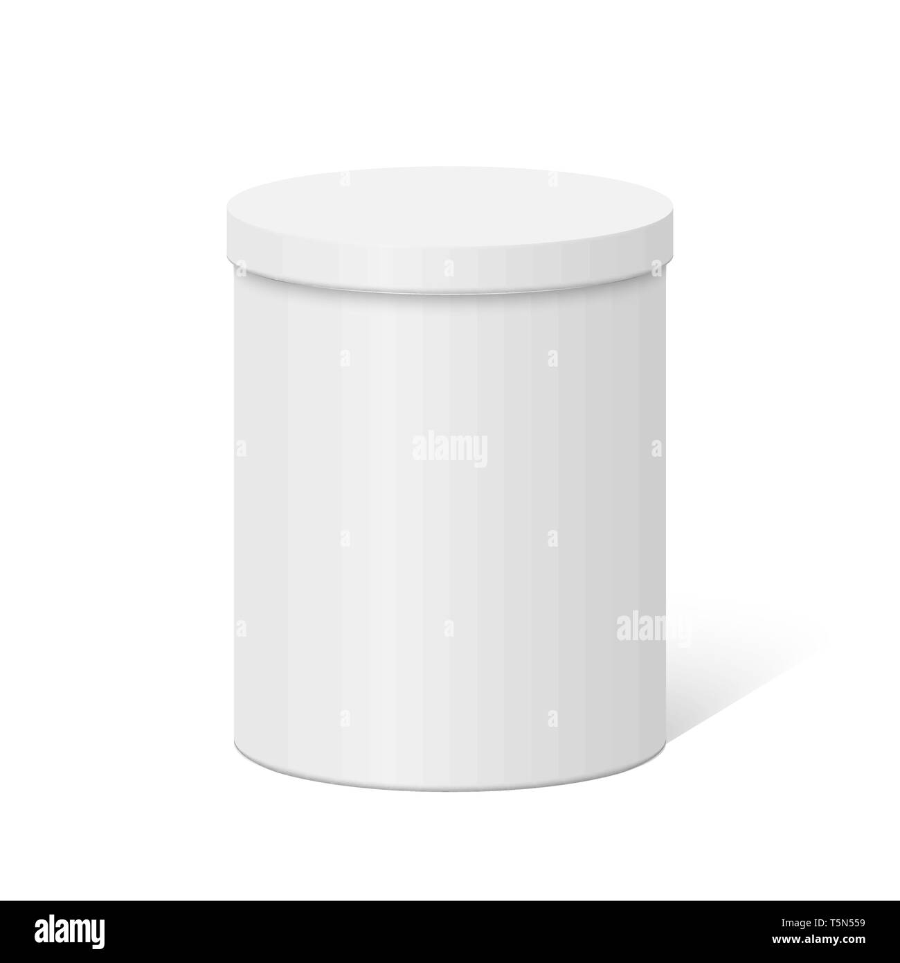 Contenant rond en plastique fort design d'emballage modèle illustration Illustration de Vecteur