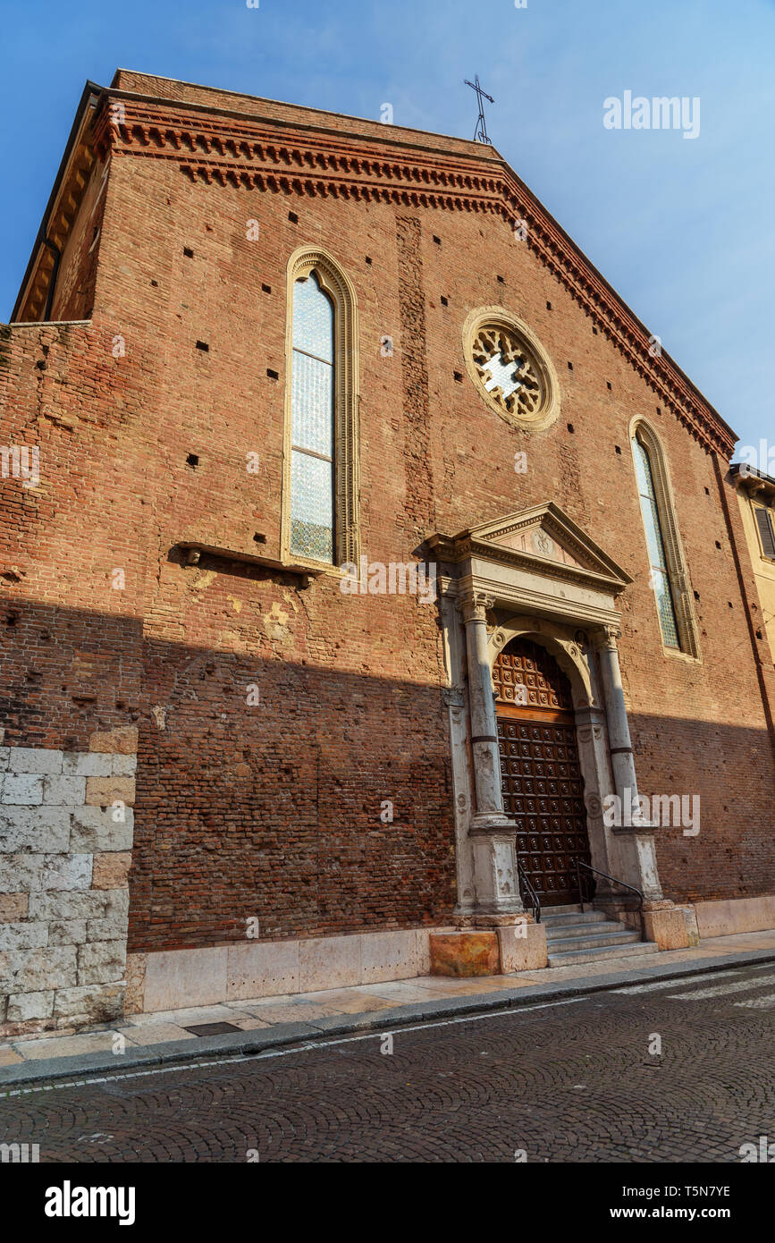 Église de Santa Maria della Scala de Vérone. Italie Banque D'Images